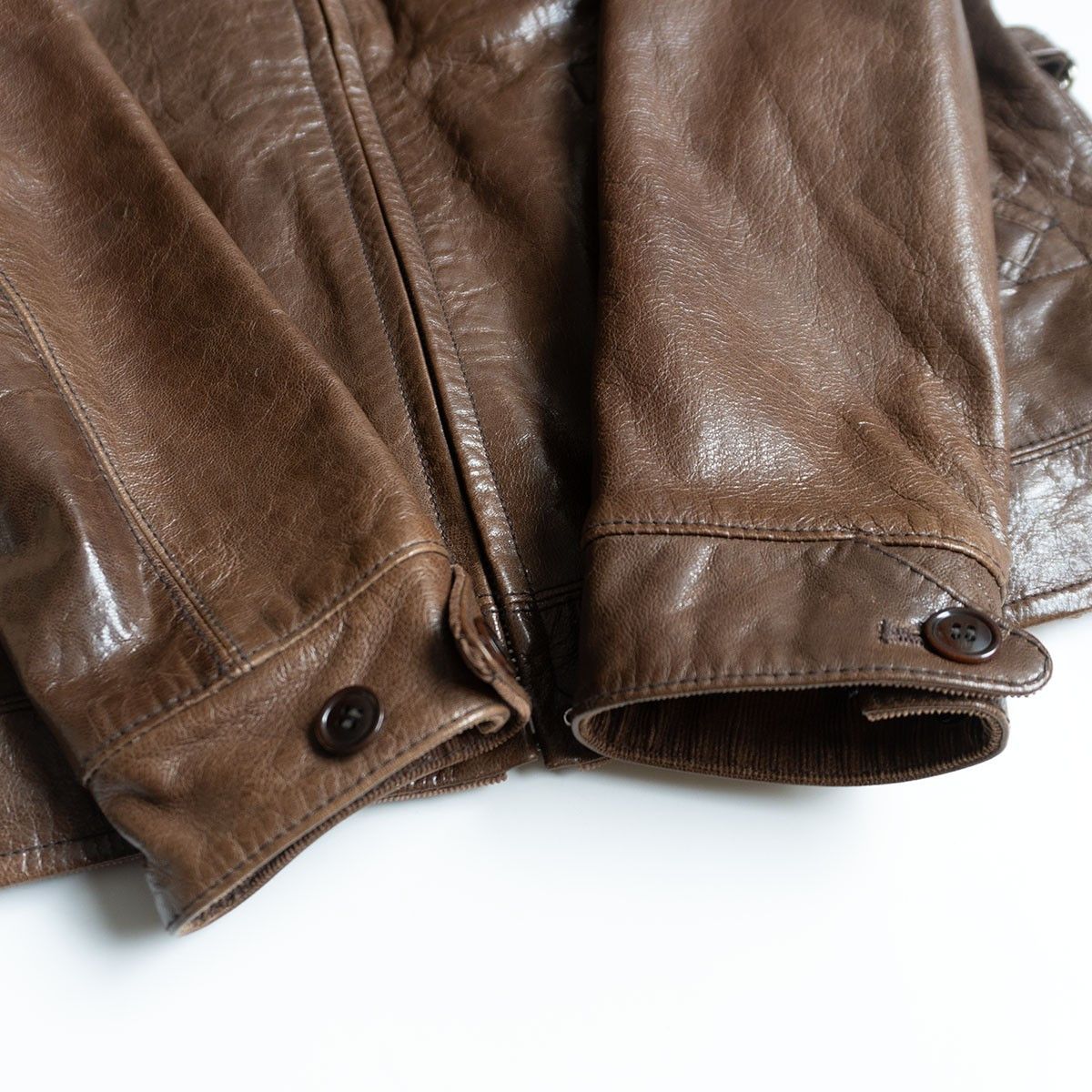 WEST RIDE WEST RIDE Goatskin Leather Jacket Brown Size 38 Size US L / EU 52-54 / 3 - 4 Thumbnail