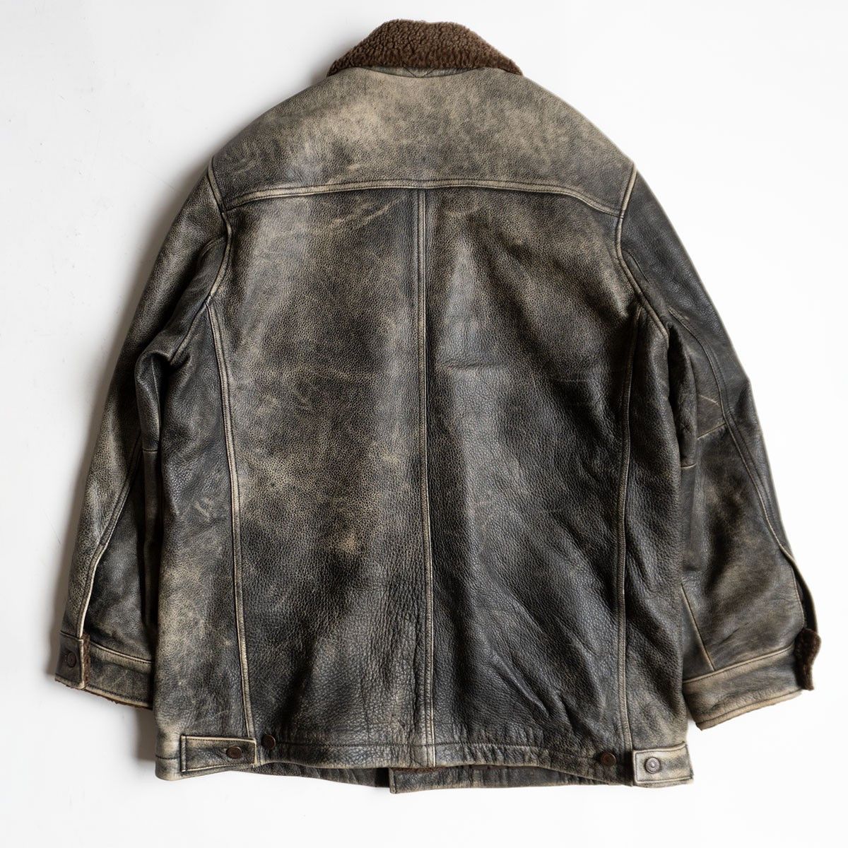 Vintage OLD GAP Distressed Shearling Jacket Size XL Size US XL / EU 56 / 4 - 2 Thumbnail