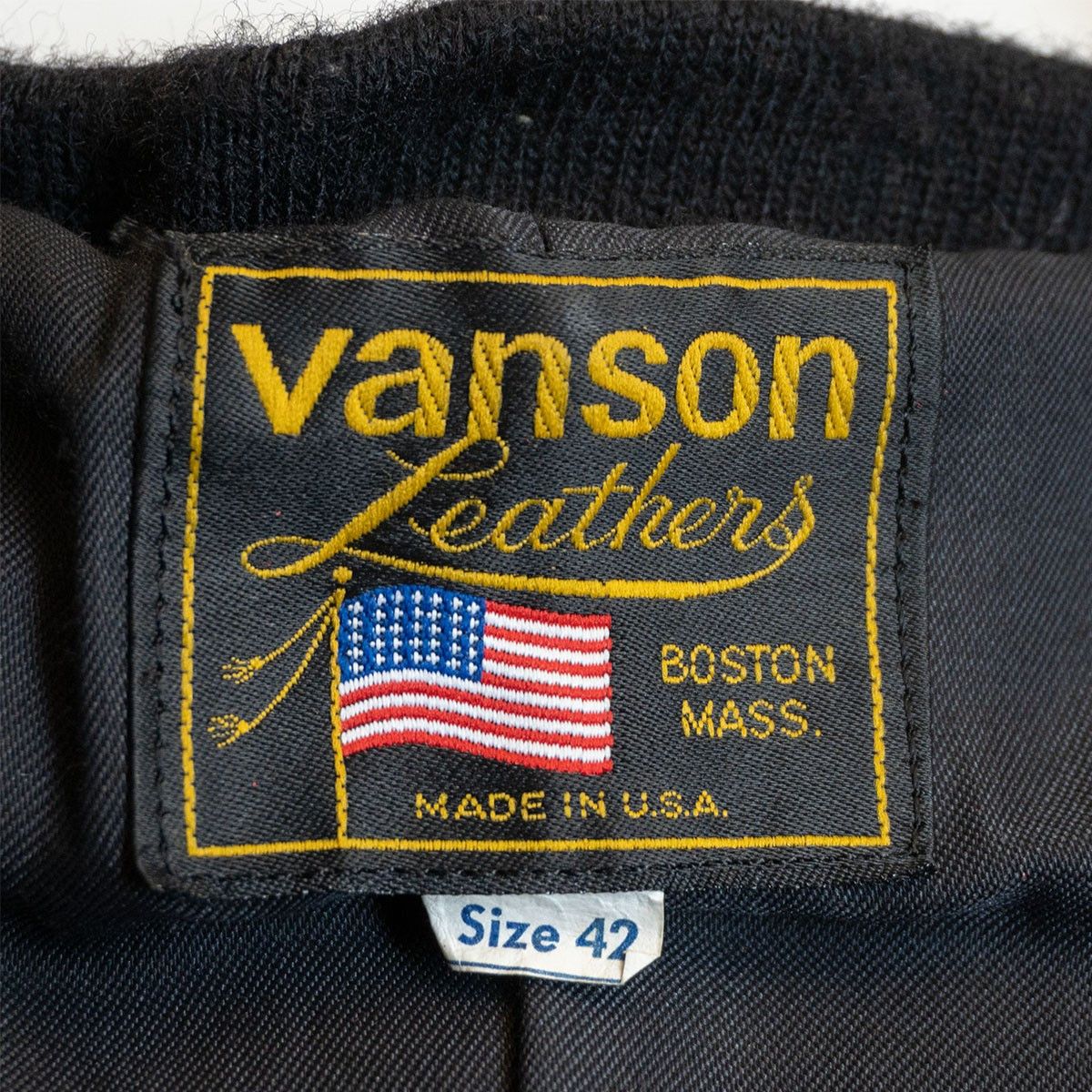 Vintage VANSON All Leather Varsity Jacket Black Size 42 Size US XS / EU 42 / 0 - 5 Thumbnail