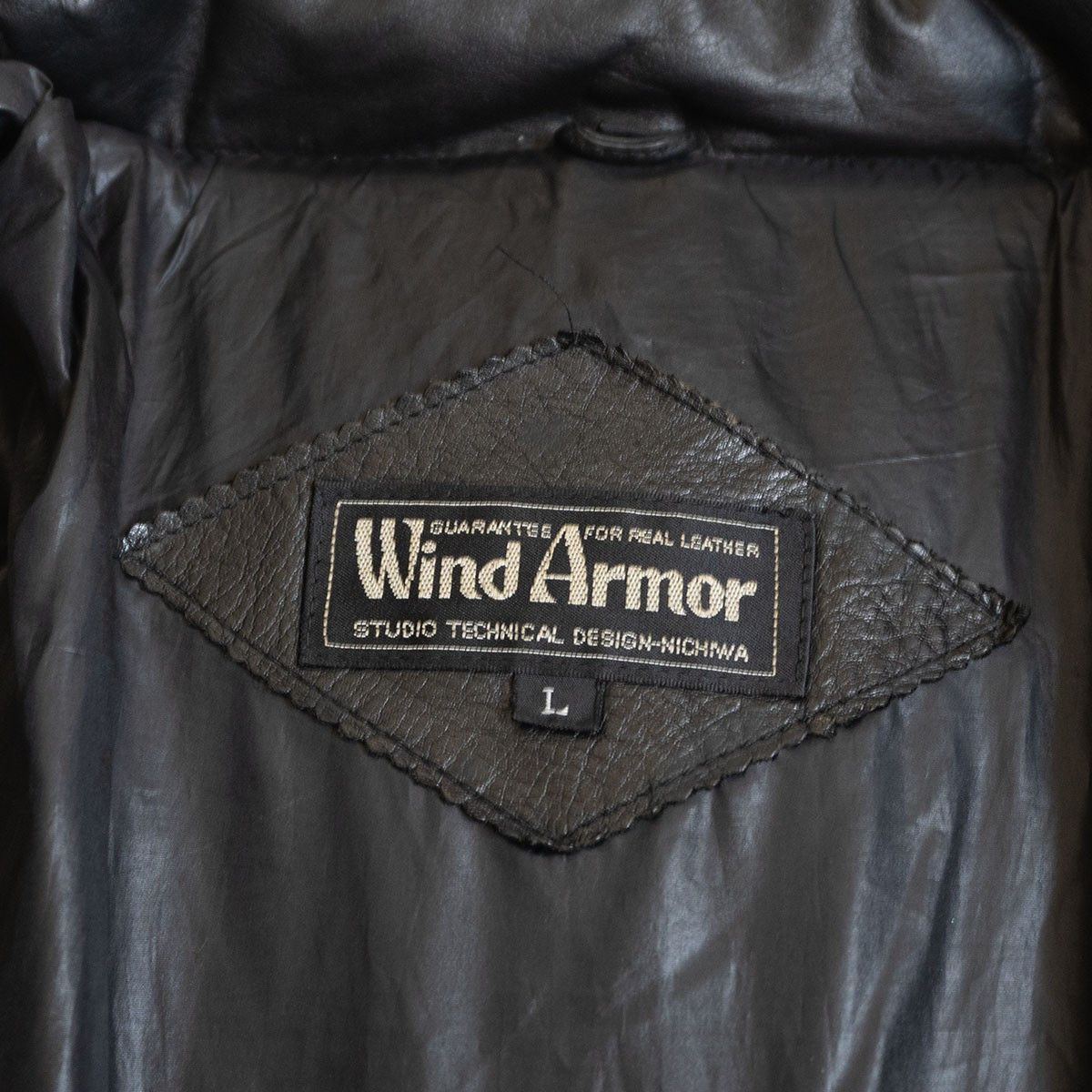 Vintage WIND ARMOR Leather Down Jacket Black Size L Size US L / EU 52-54 / 3 - 3 Thumbnail