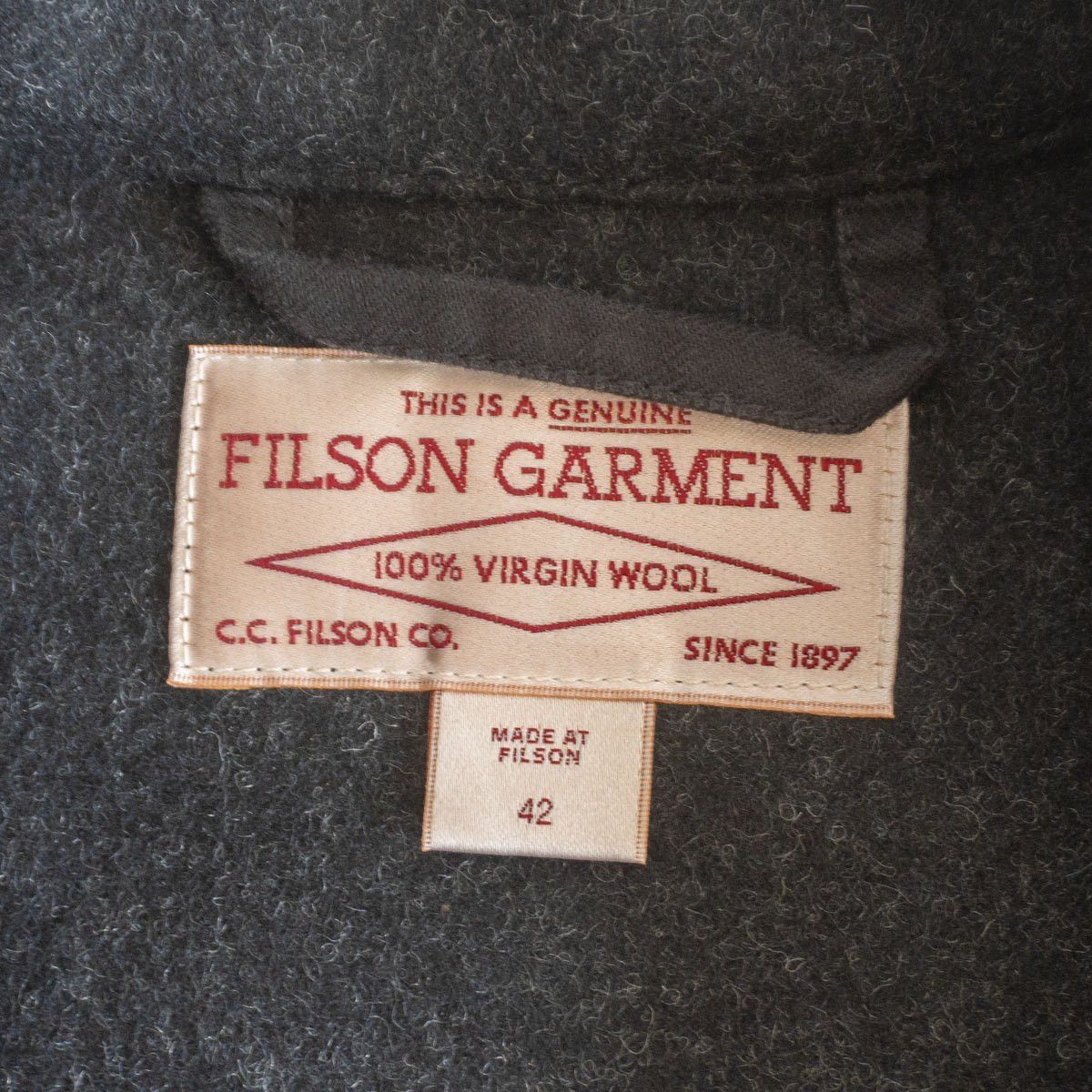 Filson Filson Double Mackinaw Cruiser Jacket Gray Size 42 Size US XS / EU 42 / 0 - 4 Thumbnail