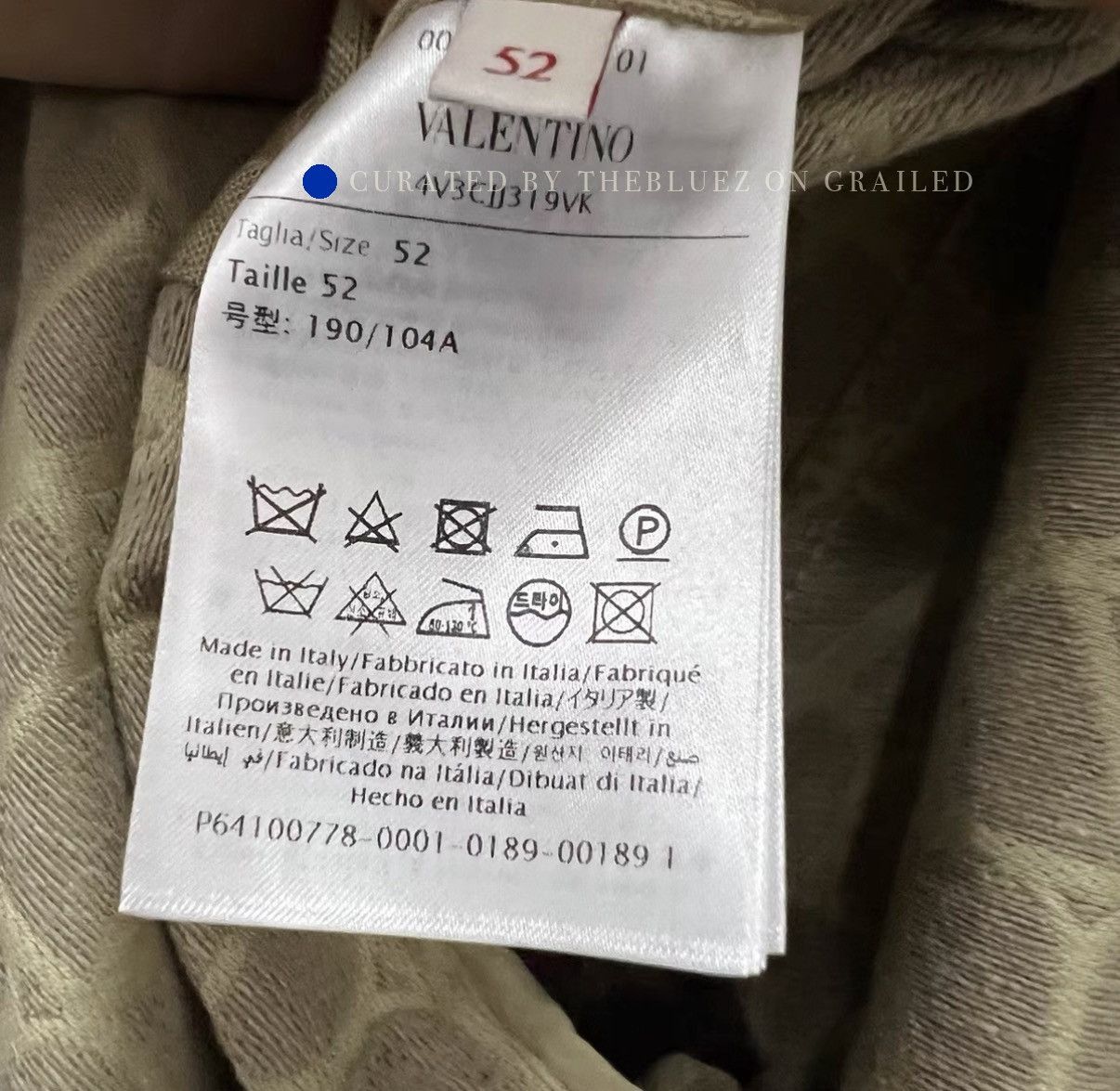 Valentino Beige All-over Logo Print Light Jacket Size US L / EU 52-54 / 3 - 4 Thumbnail