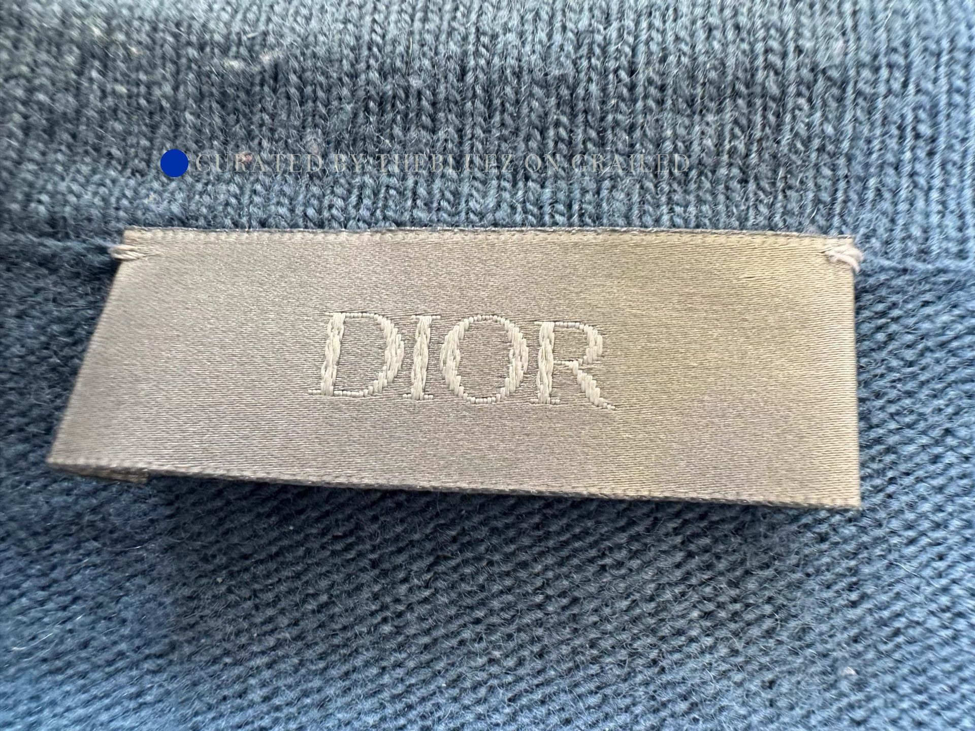 Dior Blue Wool & Cashmere Knit Sweater Size US XL / EU 56 / 4 - 3 Thumbnail