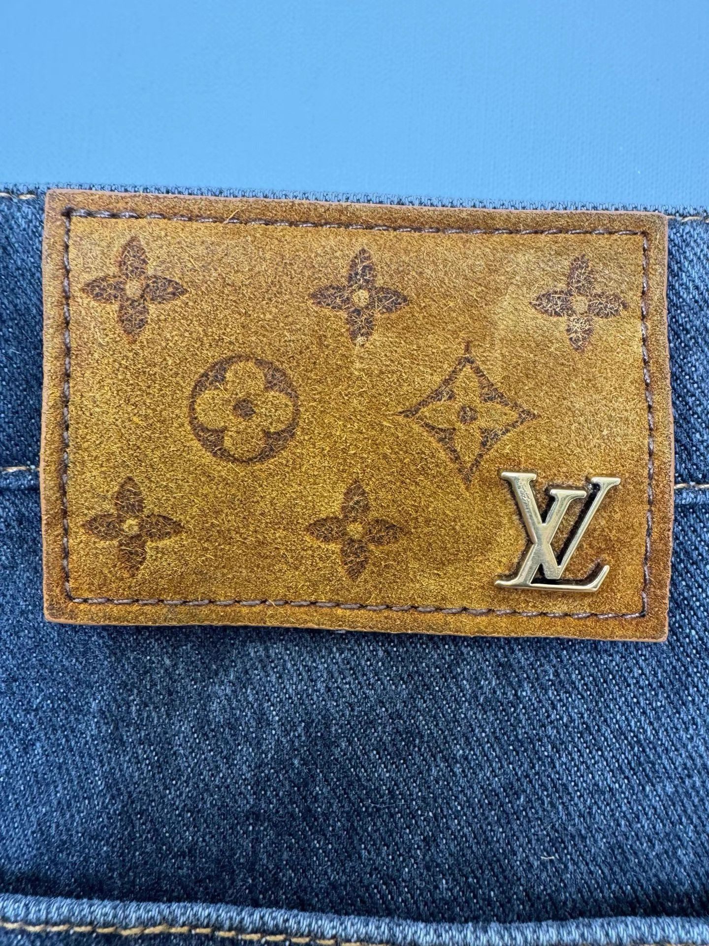 Louis Vuitton Gray Patchwork Straight Pants K36 Size US 32 / EU 48 - 6 Thumbnail