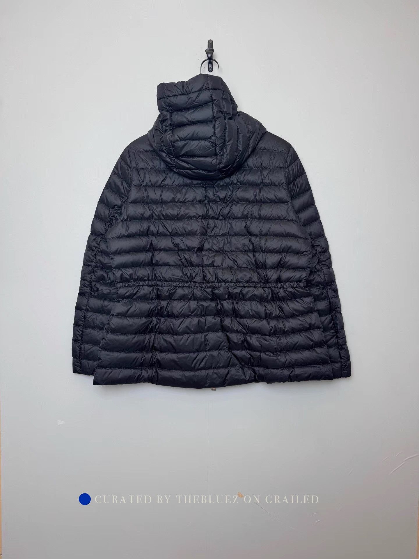 Moncler Black Down Jacket with Elastic Hood, XXL Size US XXL / EU 58 / 5 - 2 Thumbnail