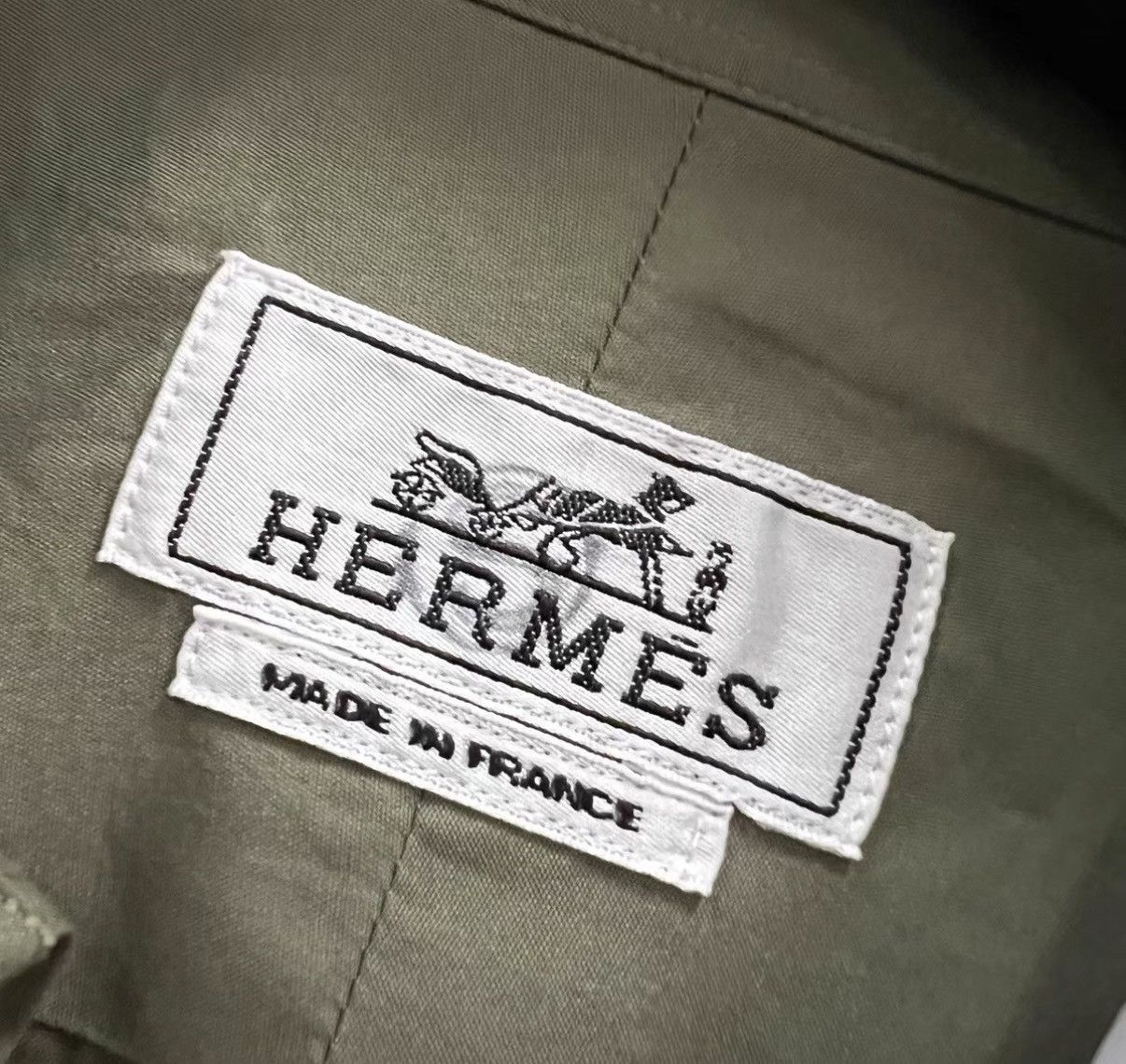 Hermes Color-blocked Green Button-Up Shirt Size US M / EU 48-50 / 2 - 4 Thumbnail