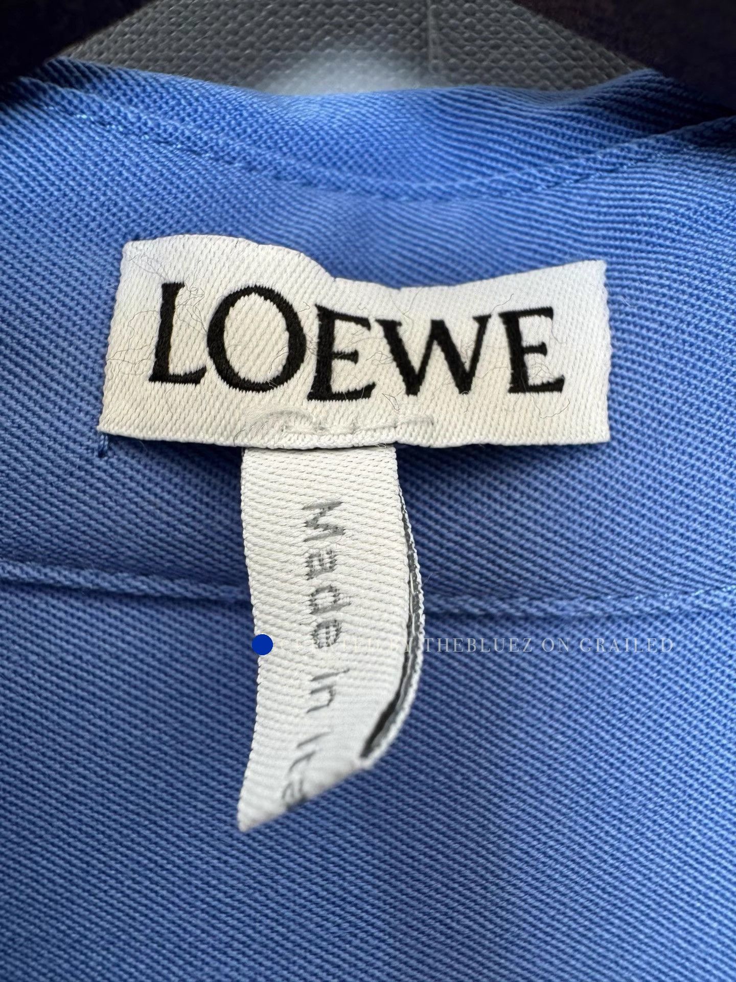 Loewe Soft Blue Wool Long Sleeve Collared Shirt Size US XL / EU 56 / 4 - 3 Thumbnail