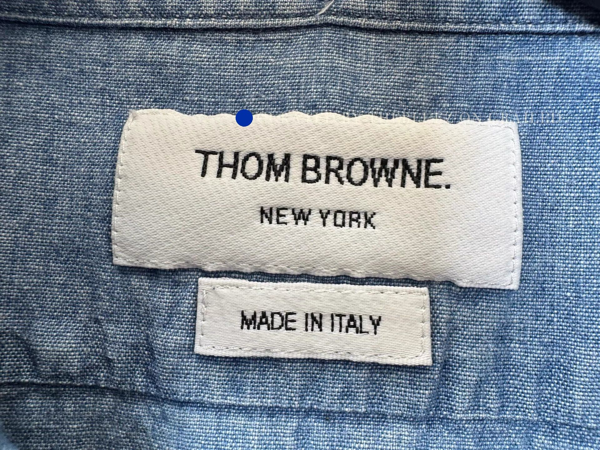Thom Browne Classic Blue Denim 4-Bar Button-Up Shirt Size US XXL / EU 58 / 5 - 3 Thumbnail