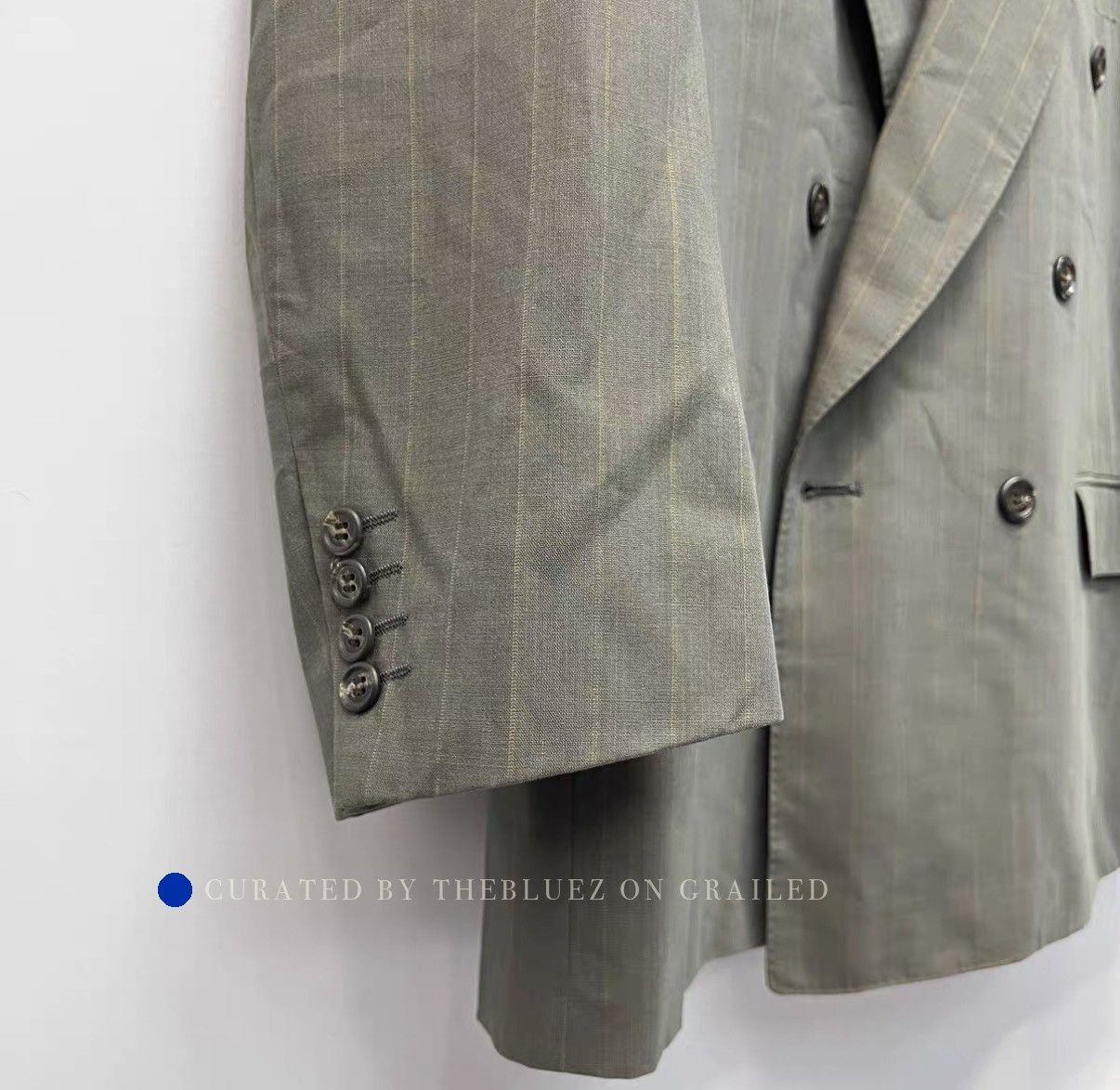 Givenchy Vertical Striped Blazer in Green Size US M / EU 48-50 / 2 - 3 Thumbnail