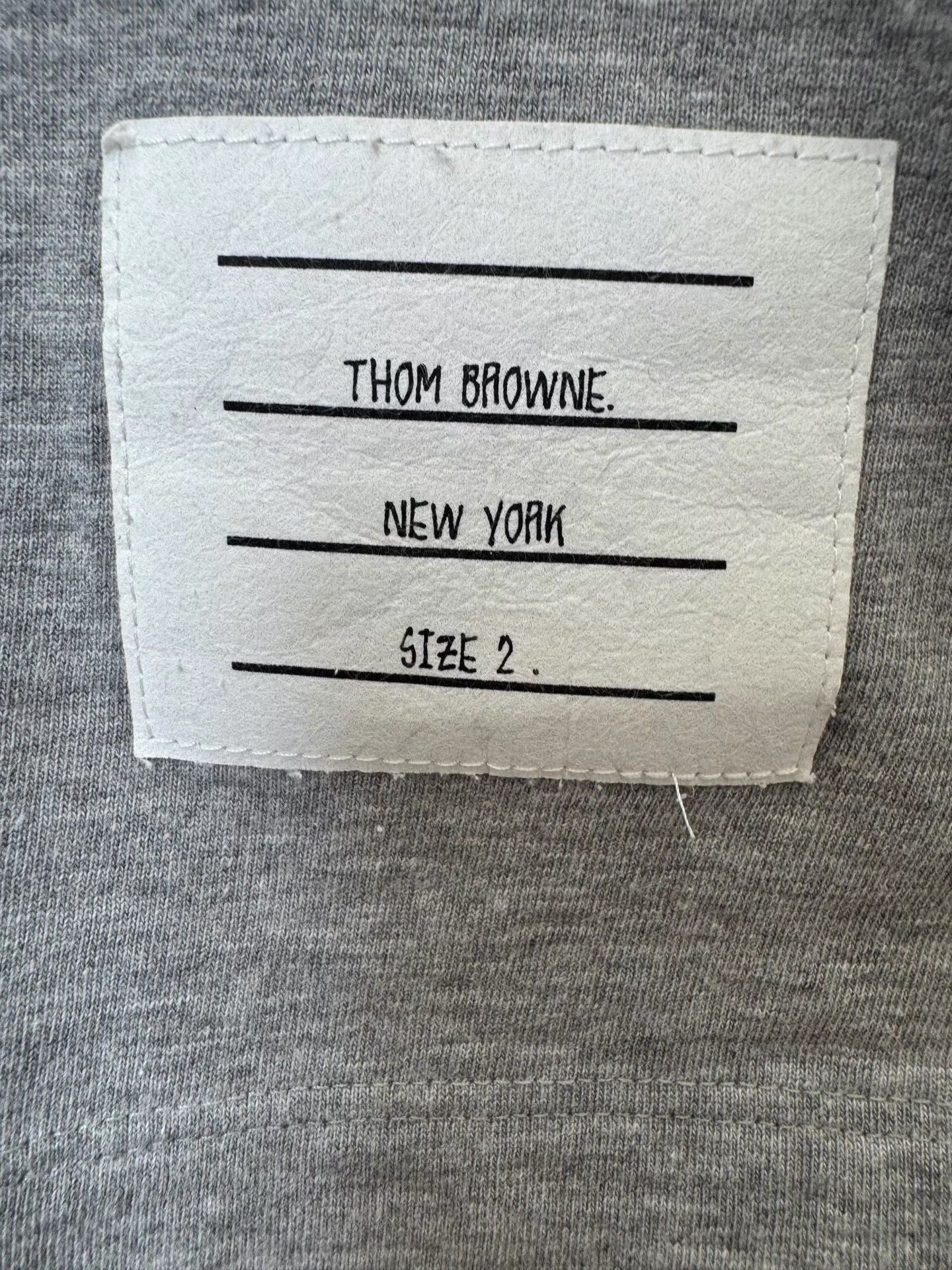 Thom Browne Classic Tricolor Short Sleeve Tee in Gray Size US M / EU 48-50 / 2 - 4 Thumbnail