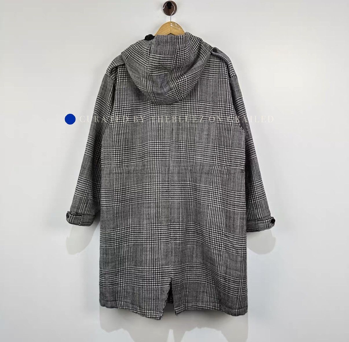 Emporio Armani Houndstooth Wool Coat in Gray Size US S / EU 44-46 / 1 - 2 Thumbnail