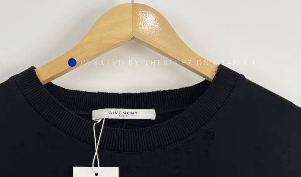 Givenchy Ripped Black Sweatshirt in XL Size US XL / EU 56 / 4 - 3 Thumbnail