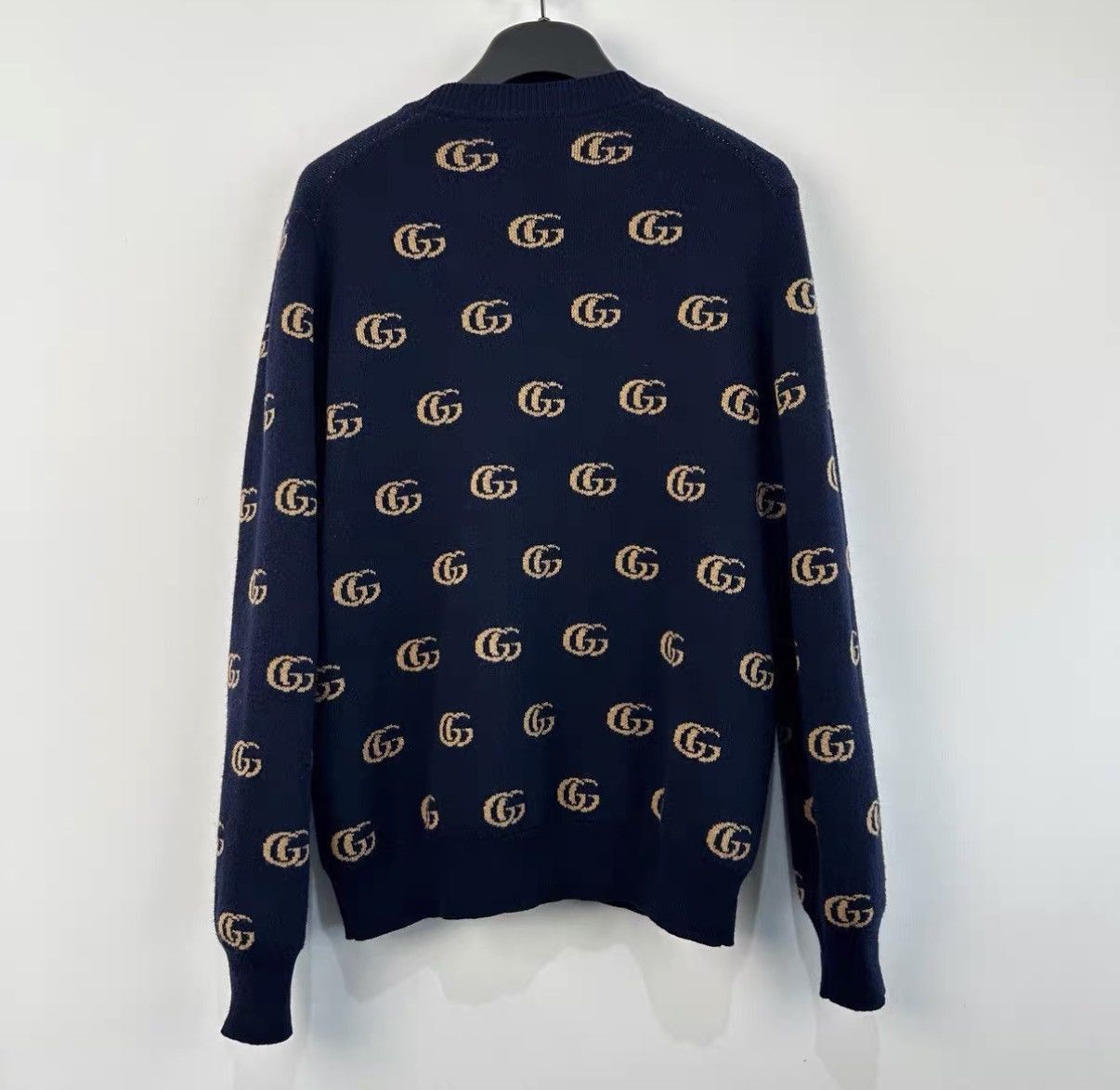 Gucci All-over Logo V-neck Wool Knit Cardigan Size US M / EU 48-50 / 2 - 2 Thumbnail