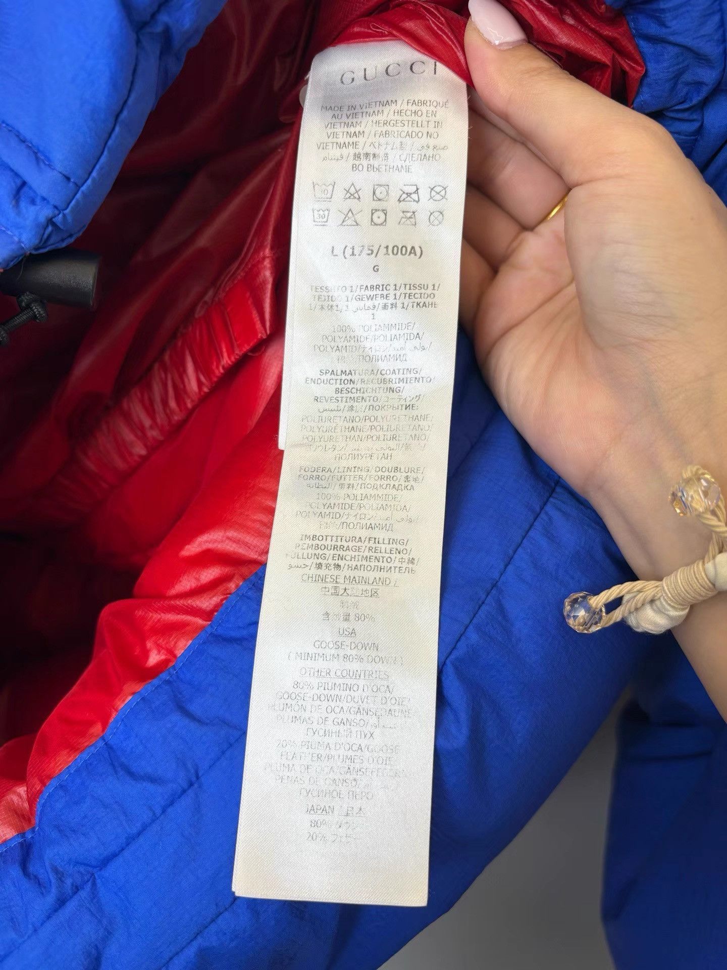 Gucci Stylish Blue Down Jacket from Collaboration Size US L / EU 52-54 / 3 - 4 Thumbnail