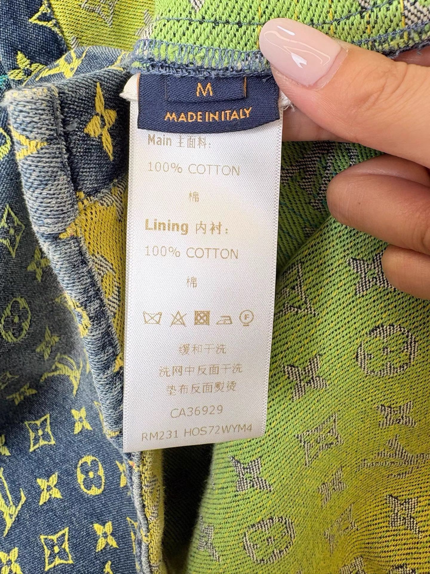 Louis Vuitton Denim Monogram Print Short Sleeve Tee Size US M / EU 48-50 / 2 - 4 Thumbnail