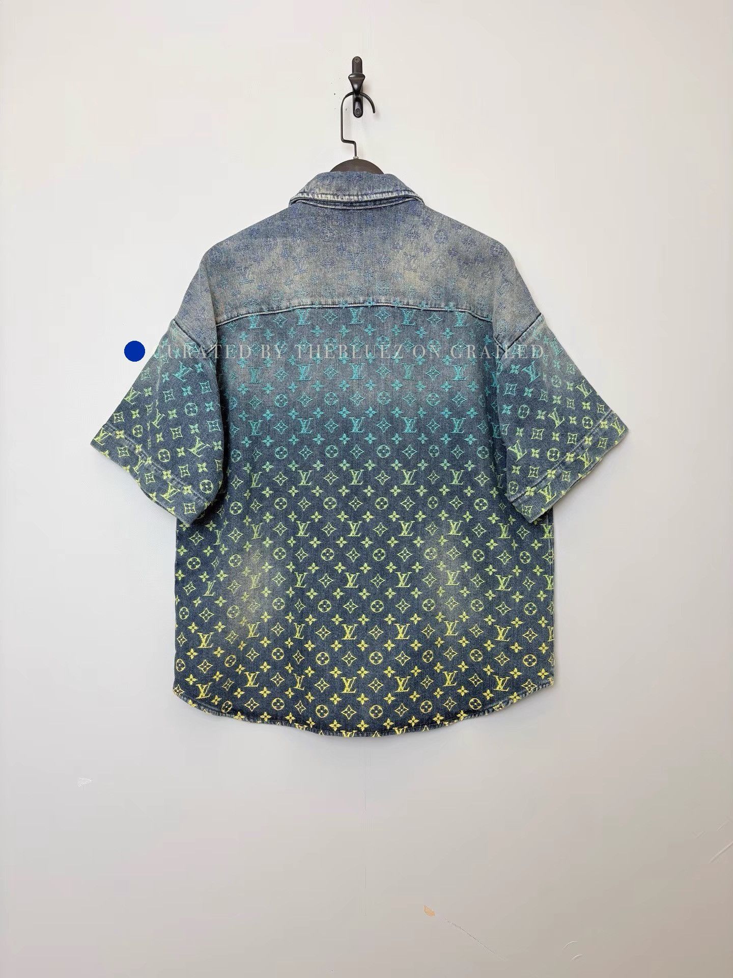 Louis Vuitton Denim Monogram Print Short Sleeve Tee Size US M / EU 48-50 / 2 - 2 Thumbnail