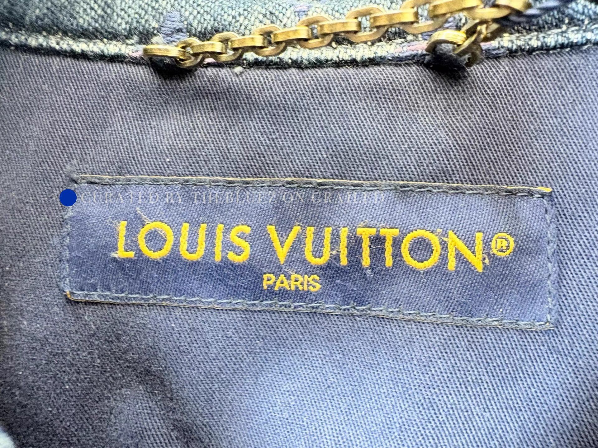 Louis Vuitton Denim Monogram Print Short Sleeve Tee Size US M / EU 48-50 / 2 - 3 Thumbnail