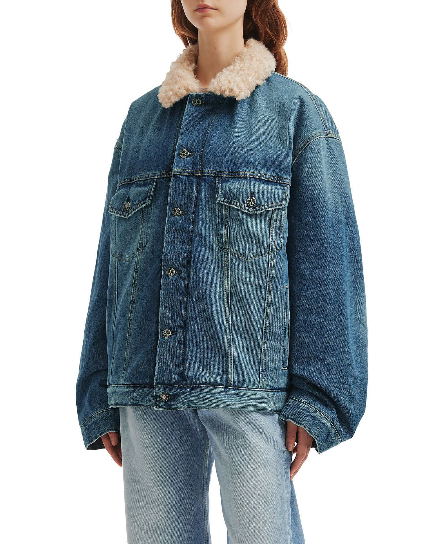 Acne Studios Acne Studios Fur Collar Denim Jacket Size XXS / US 00 / IT 34 - 3 Thumbnail