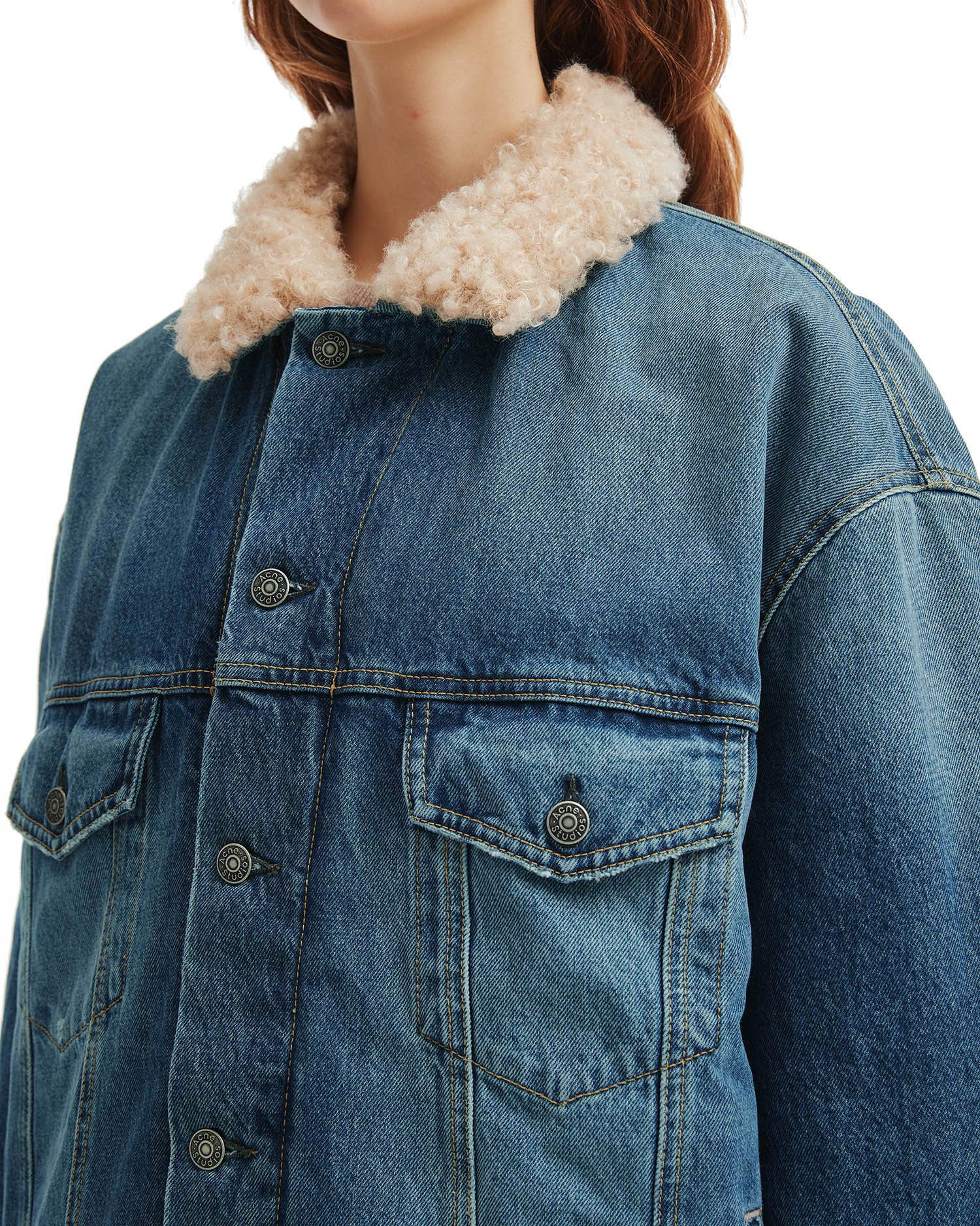 Acne Studios Acne Studios Fur Collar Denim Jacket Size XXS / US 00 / IT 34 - 5 Thumbnail