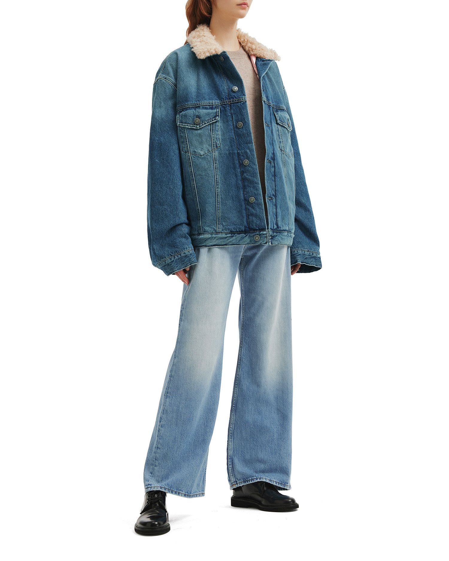 Acne Studios Acne Studios Fur Collar Denim Jacket Size XXS / US 00 / IT 34 - 2 Thumbnail