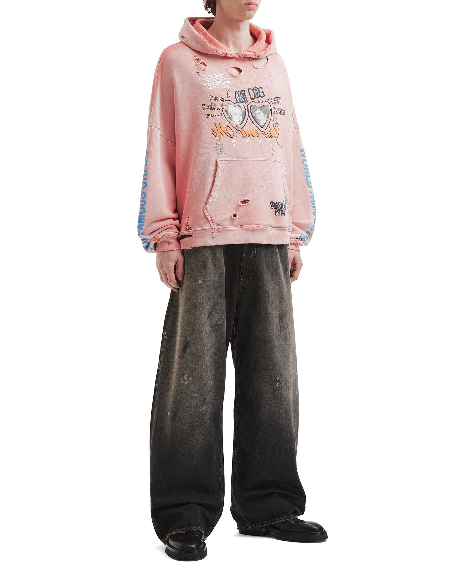 Acne Studios Acne Studios Distressed Wide Leg Jeans Size US 28 / EU 44 - 2 Thumbnail