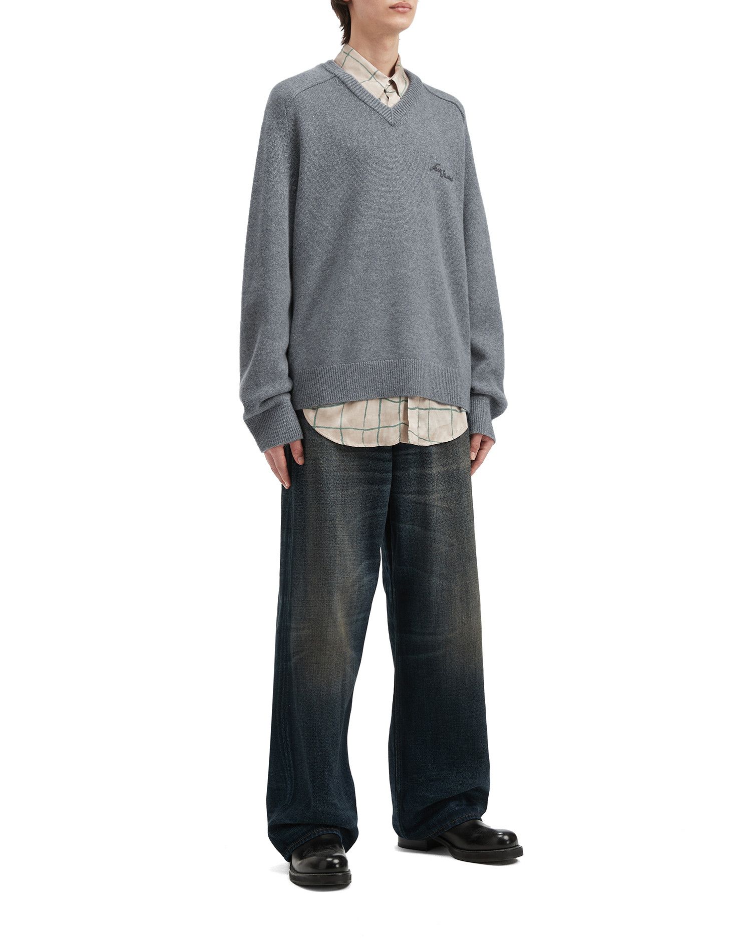 Acne Studios Acne Studios V Collar Knitwear Size US L / EU 52-54 / 3 - 2 Thumbnail