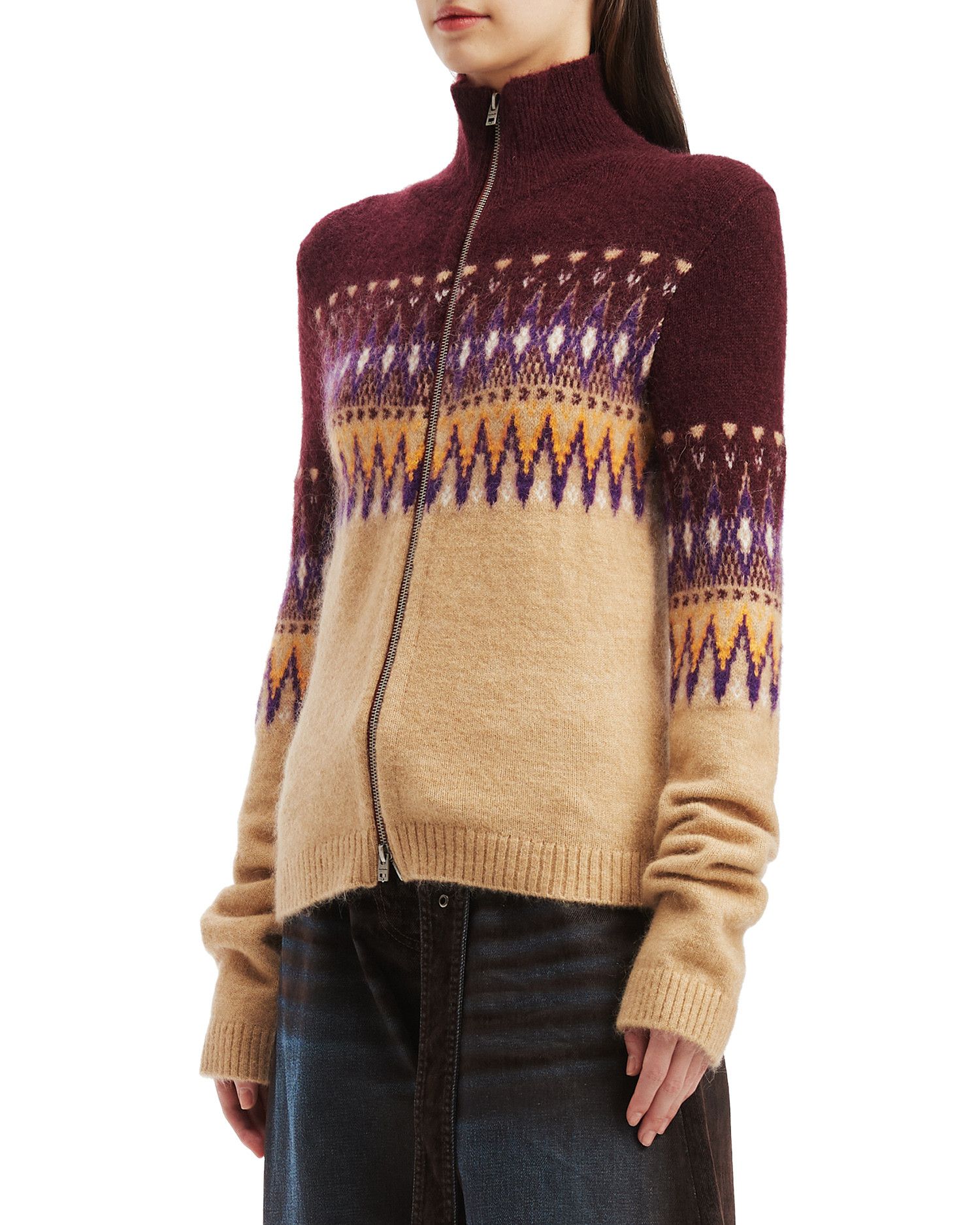 Acne Studios Acne Studios Geometric Pattern Knit Cardigan Size XS / US 0-2 / IT 36-38 - 3 Thumbnail