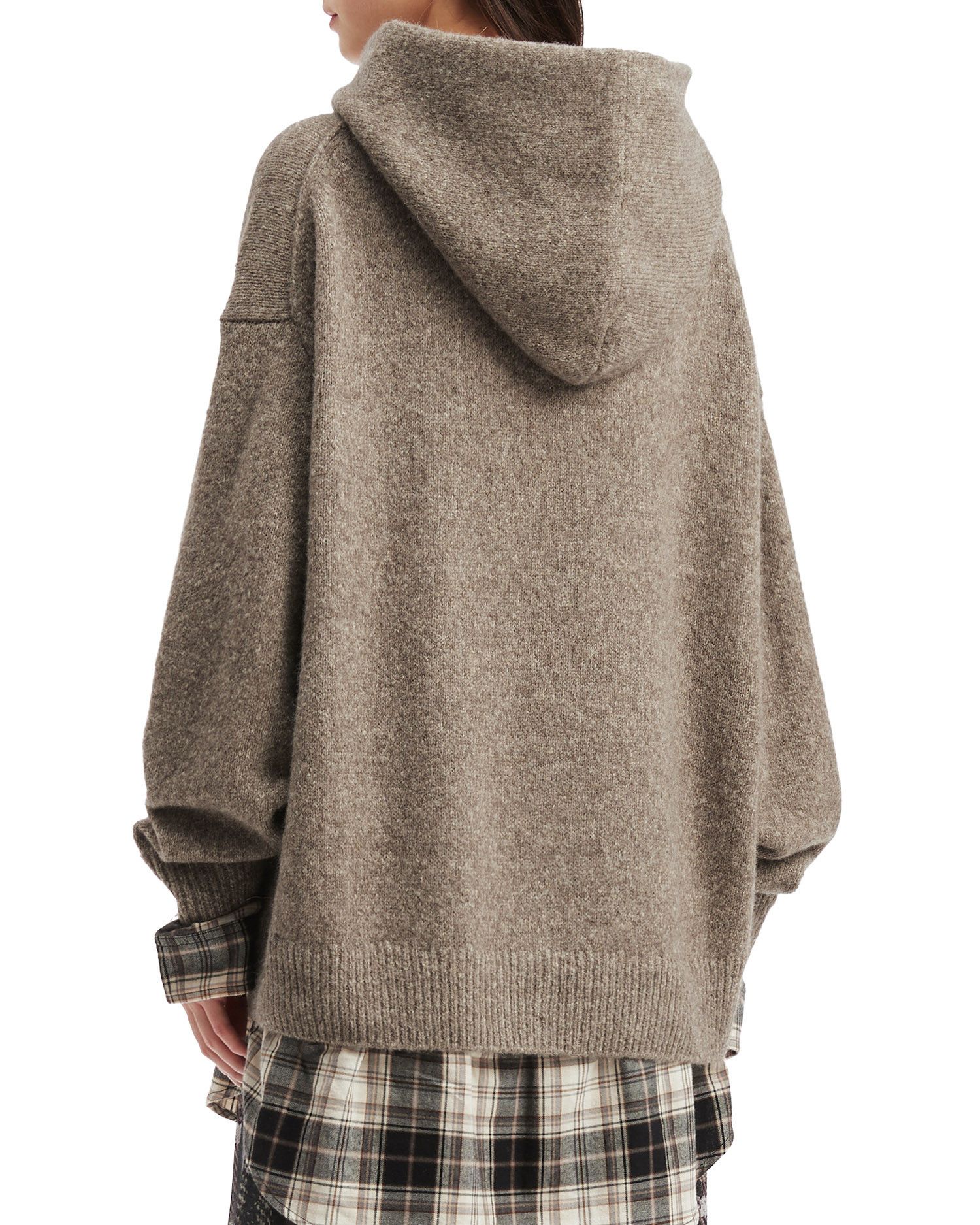 Acne Studios Acne Studios Plaid Spliced Hooded Knitwear Size S / US 4 / IT 40 - 4 Thumbnail