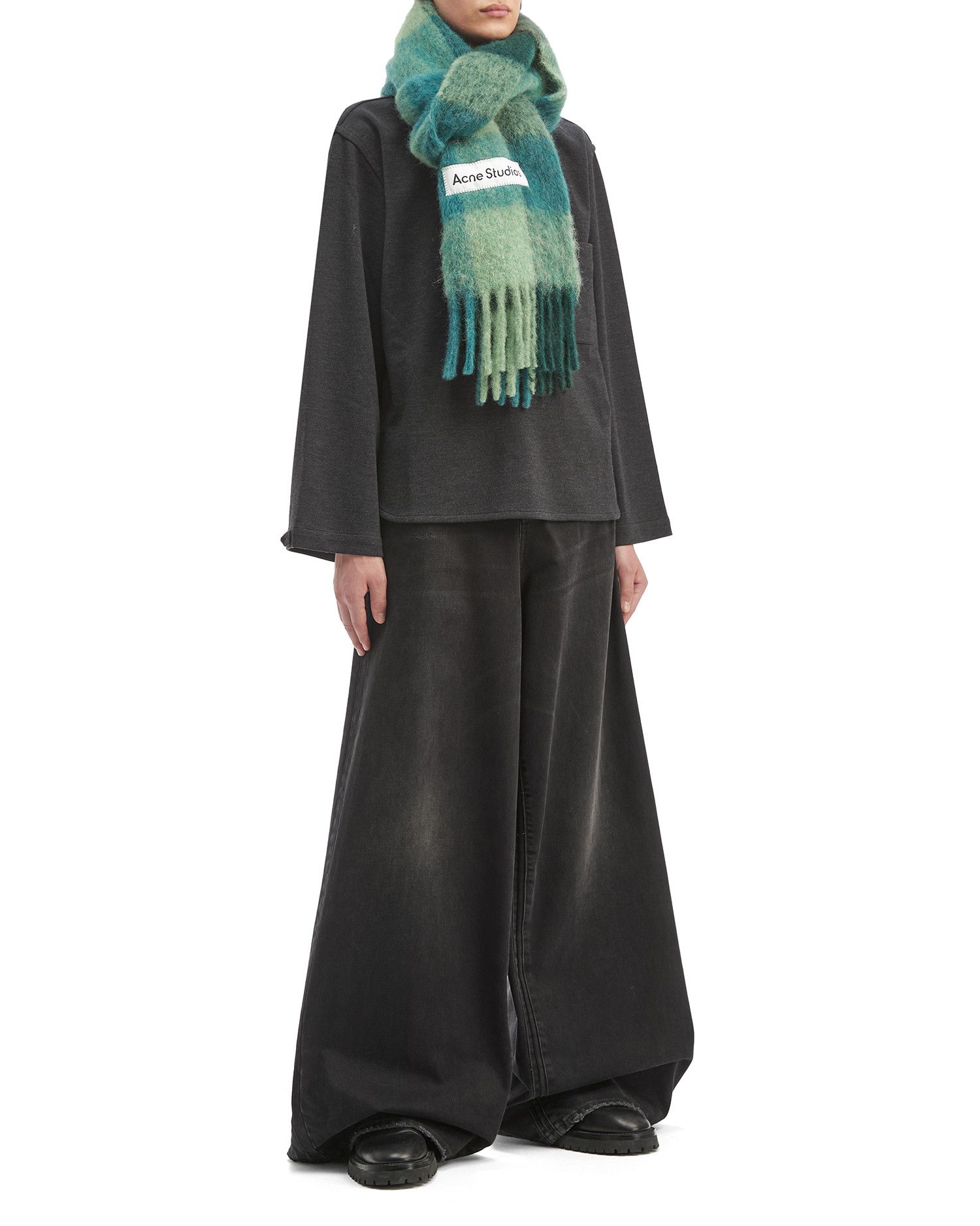Acne Studios Acne Studios Plaid Fringe Scarf Size ONE SIZE - 2 Thumbnail