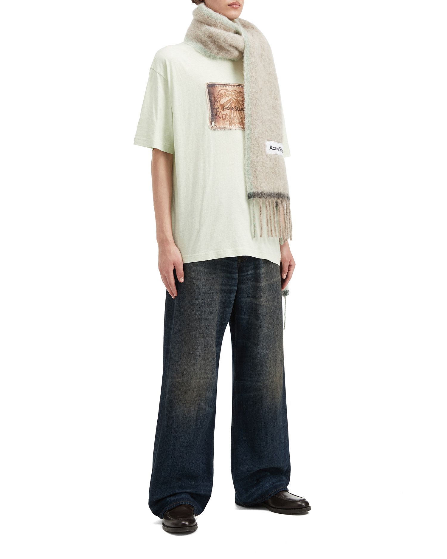 Acne Studios Acne Studios Label Stitched Detail Fringe Trim Scarf Size ONE SIZE - 2 Thumbnail