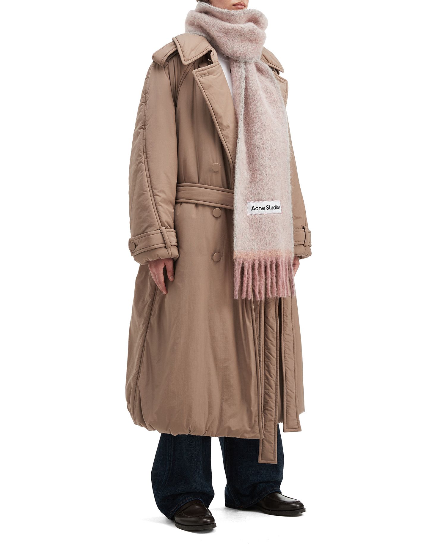 Acne Studios Acne Studios Label Stitched Detail Fringe Trim Scarf Size ONE SIZE - 2 Thumbnail