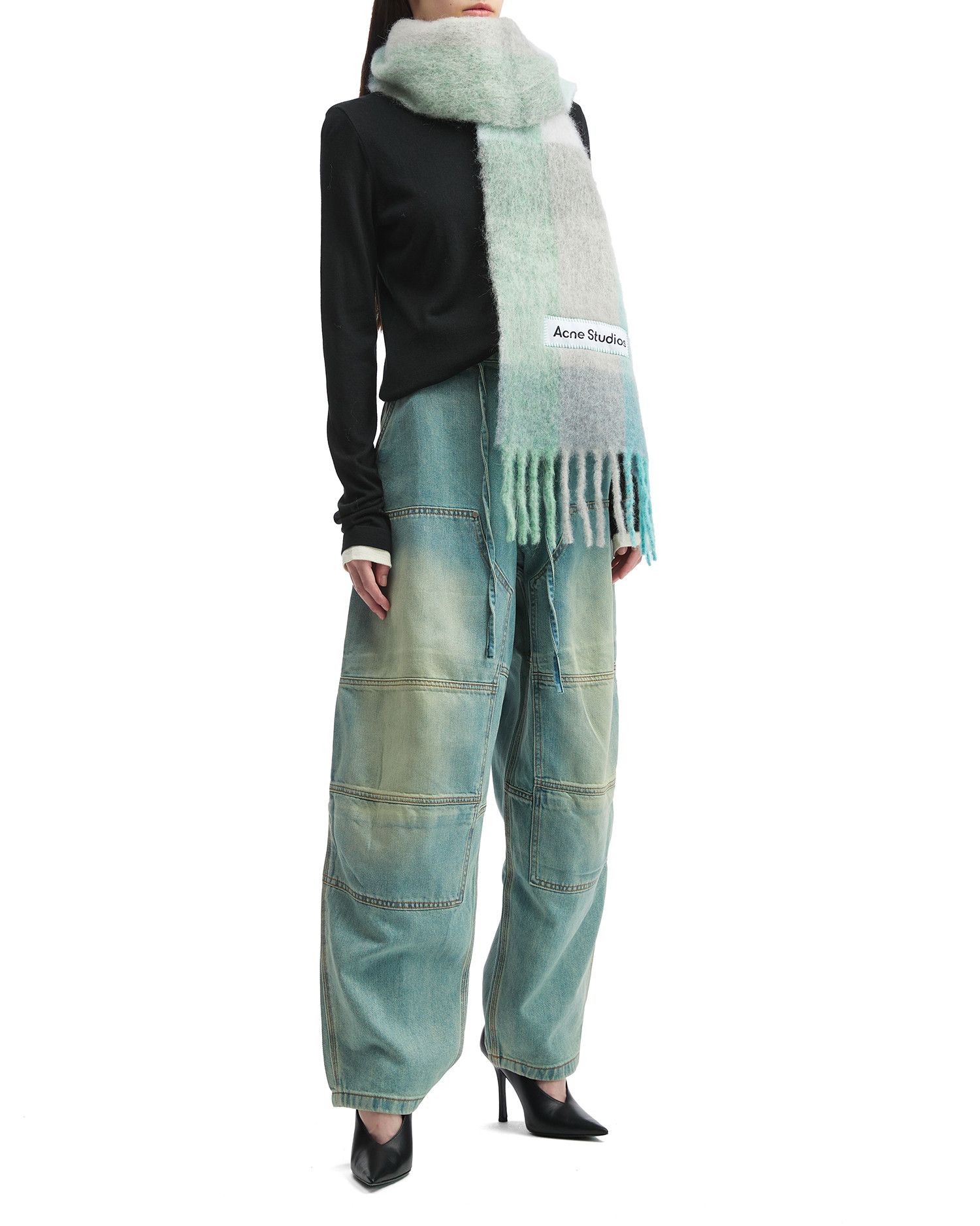 Acne Studios Acne Studios Plaid Fringe Scarf Size ONE SIZE - 2 Thumbnail