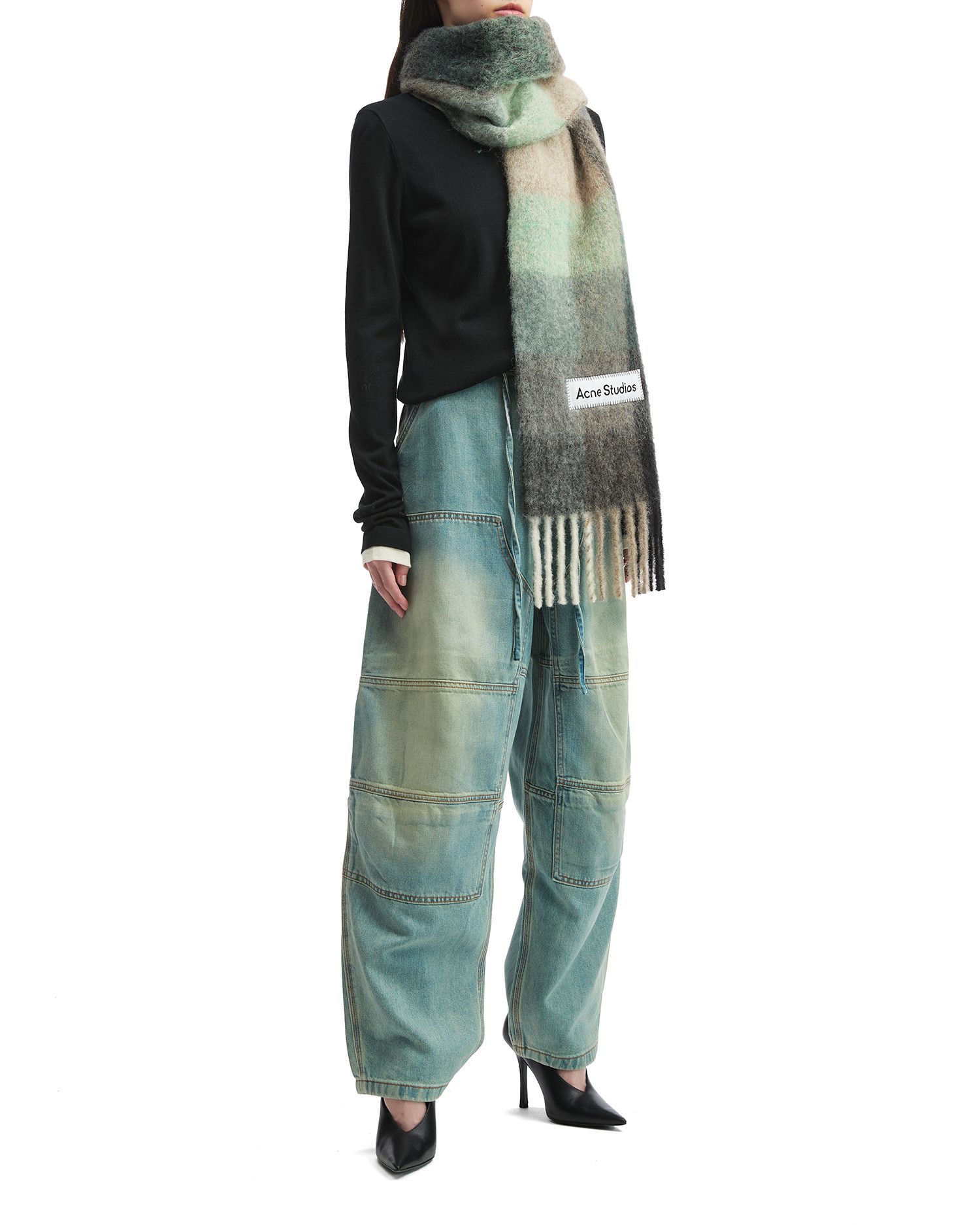 Acne Studios Acne Studios Plaid Fringe Scarf Size ONE SIZE - 2 Thumbnail