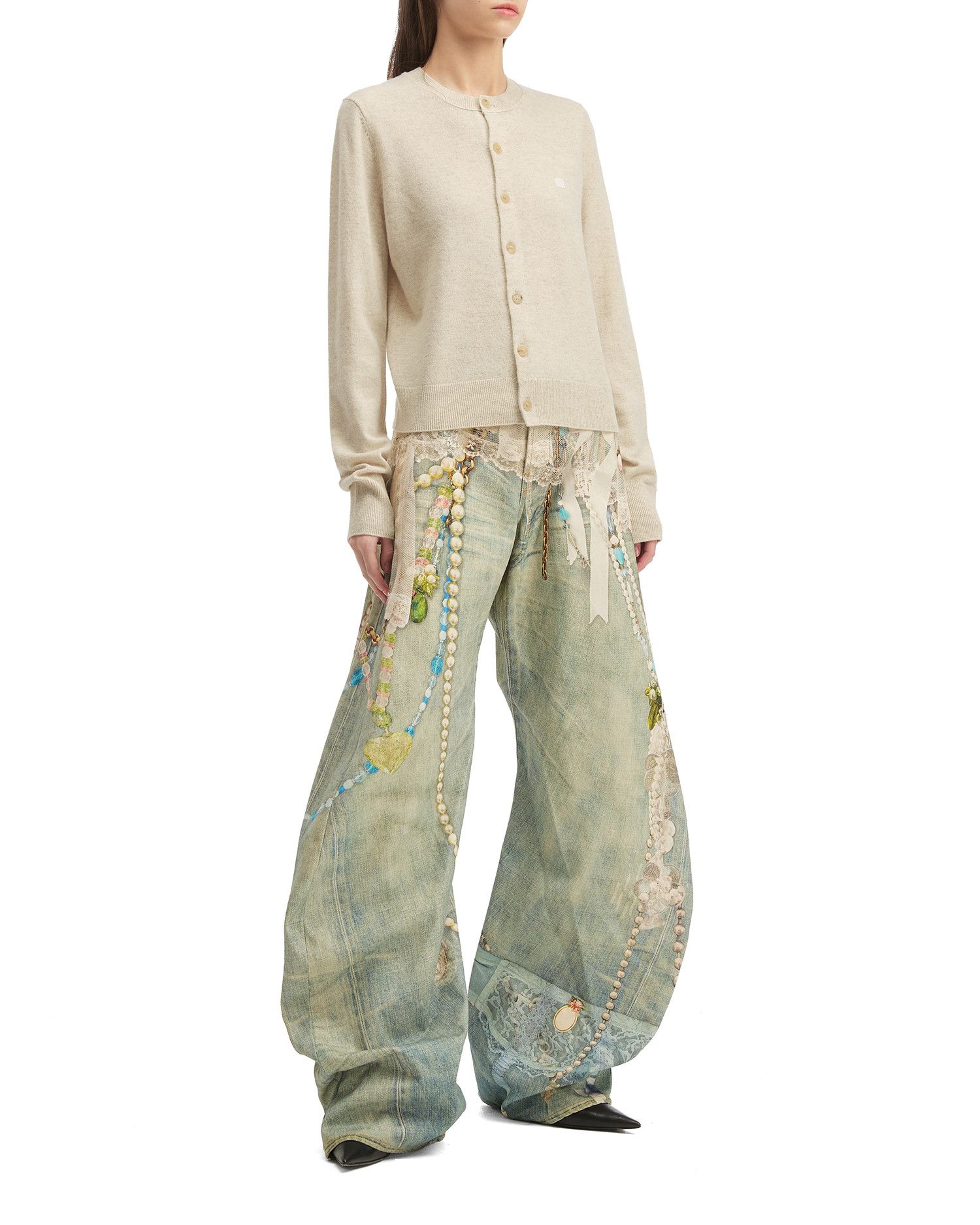 Acne Studios Acne Studios FACE Stitched Detail Knit Cardigan Size XS / US 0-2 / IT 36-38 - 2 Thumbnail