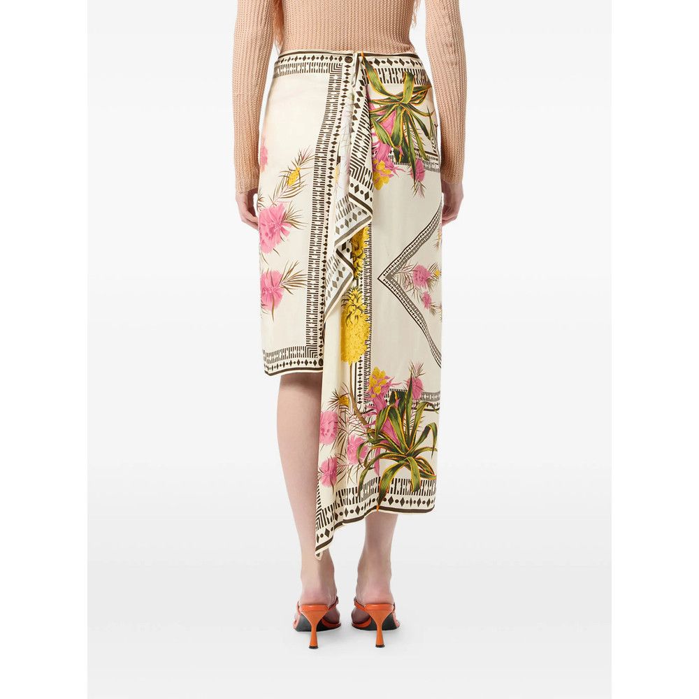 Blumarine Blumarine NEUTRALS Skirts - Asymmetric & Draped Skirts Size 27" / US 4 / IT 40 - 3 Thumbnail