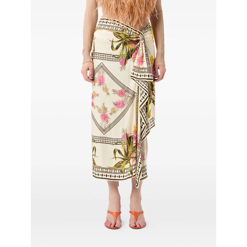 Blumarine Blumarine NEUTRALS Skirts - Asymmetric & Draped Skirts Size 28" / US 6 / IT 42 - 5 Thumbnail