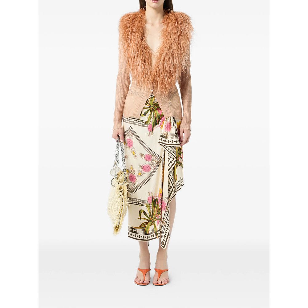 Blumarine Blumarine NEUTRALS Skirts - Asymmetric & Draped Skirts Size 28" / US 6 / IT 42 - 4 Thumbnail