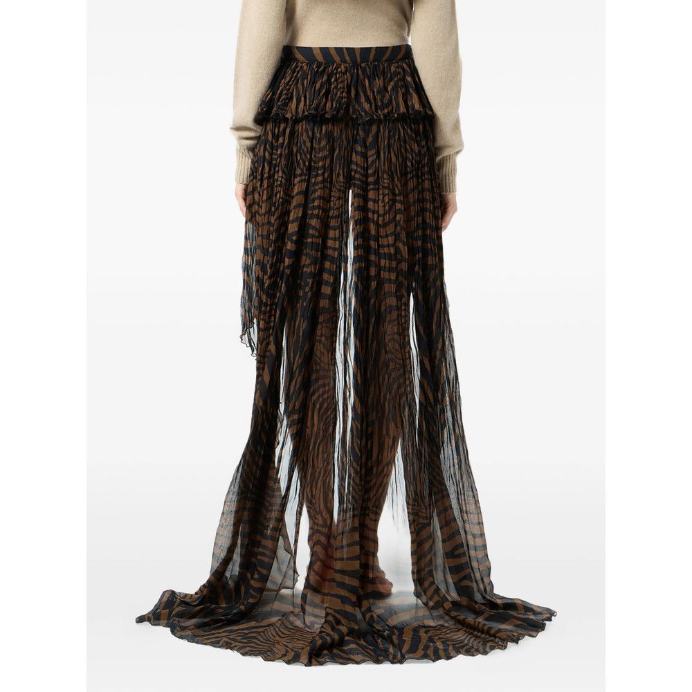 Blumarine Blumarine BROWN Skirts - Asymmetric & Draped Skirts Size 26" / US 2 / IT 38 - 3 Thumbnail