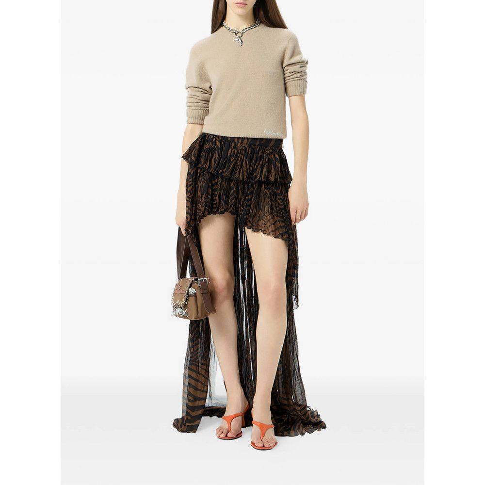 Blumarine Blumarine BROWN Skirts - Asymmetric & Draped Skirts Size 27" / US 4 / IT 40 - 2 Thumbnail
