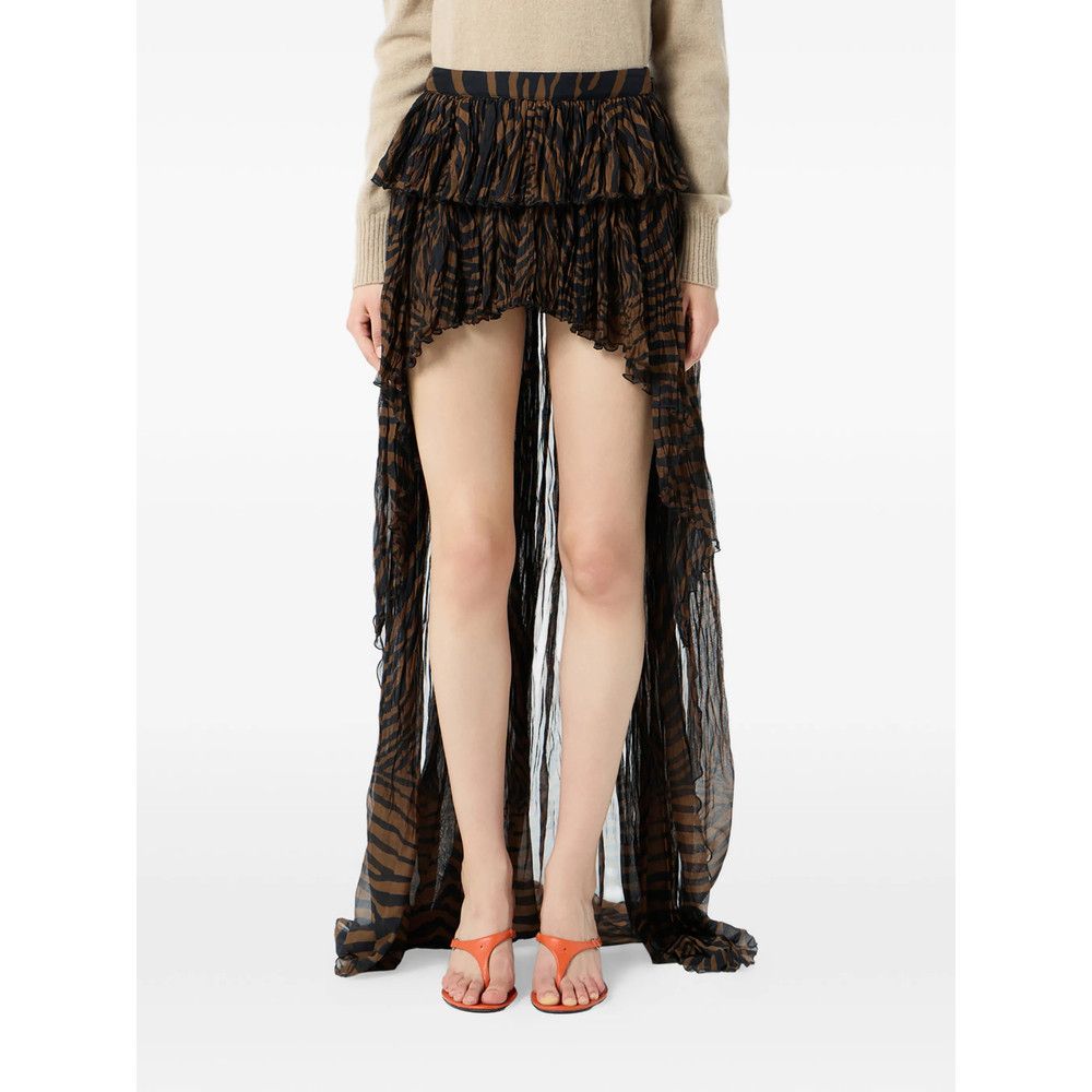 Blumarine Blumarine BROWN Skirts - Asymmetric & Draped Skirts Size 27" / US 4 / IT 40 - 4 Thumbnail