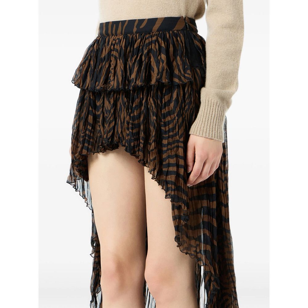 Blumarine Blumarine BROWN Skirts - Asymmetric & Draped Skirts Size 27" / US 4 / IT 40 - 5 Thumbnail