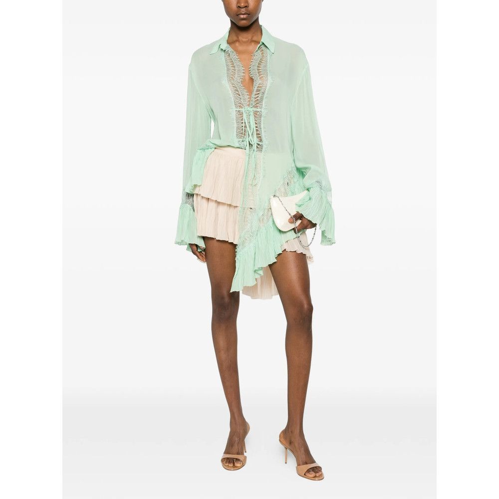 Blumarine Blumarine NEUTRALS Skirts - Asymmetric & Draped Skirts Size 26" / US 2 / IT 38 - 4 Thumbnail