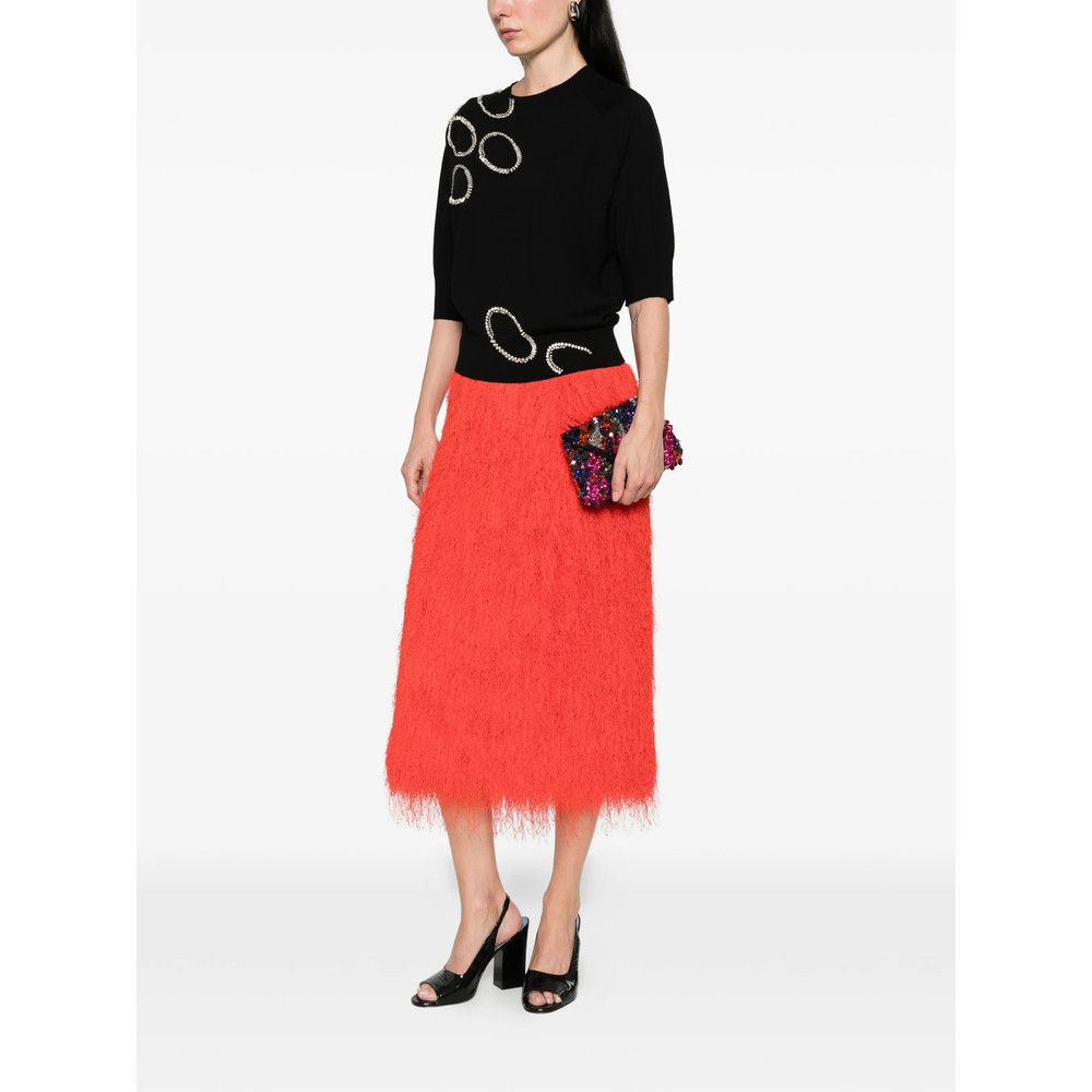 Dries Van Noten Dries Van Noten RED Skirts - Straight Skirts Size 27" / US 4 / IT 40 - 3 Thumbnail