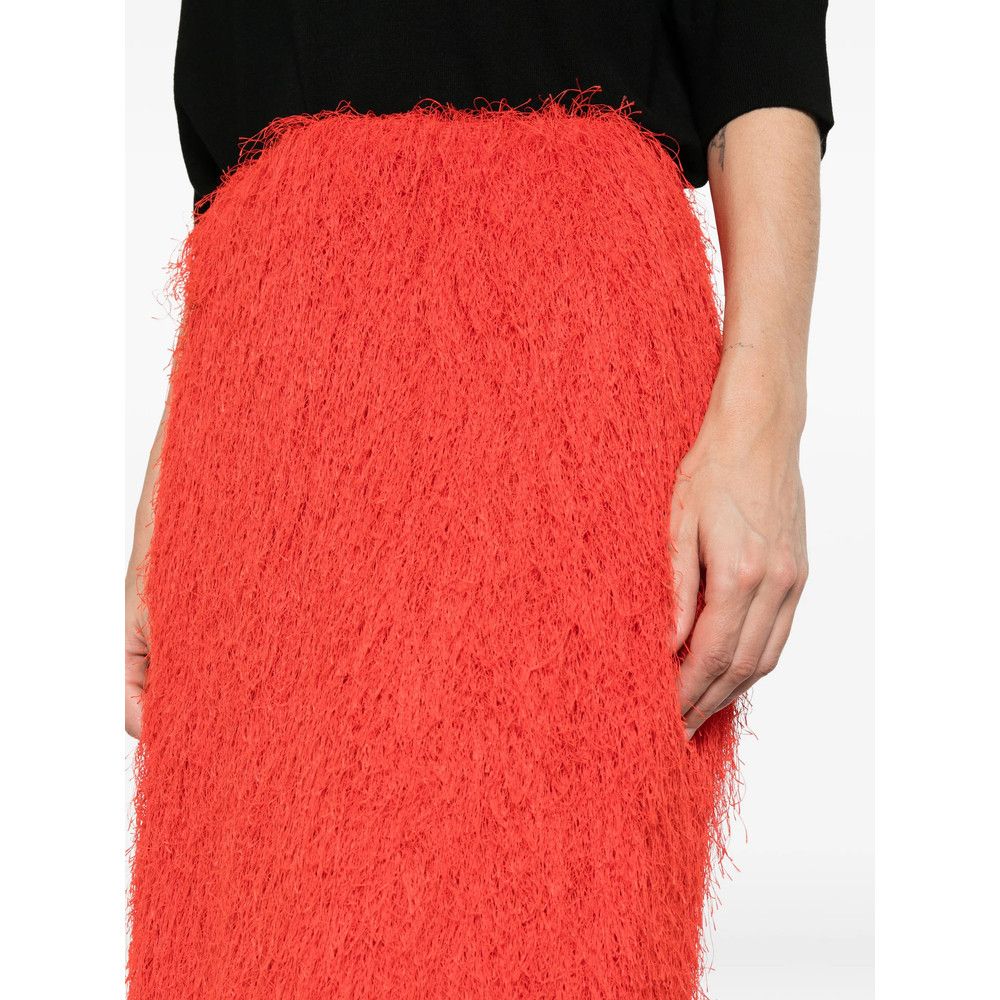 Dries Van Noten Dries Van Noten RED Skirts - Straight Skirts Size 27" / US 4 / IT 40 - 2 Thumbnail