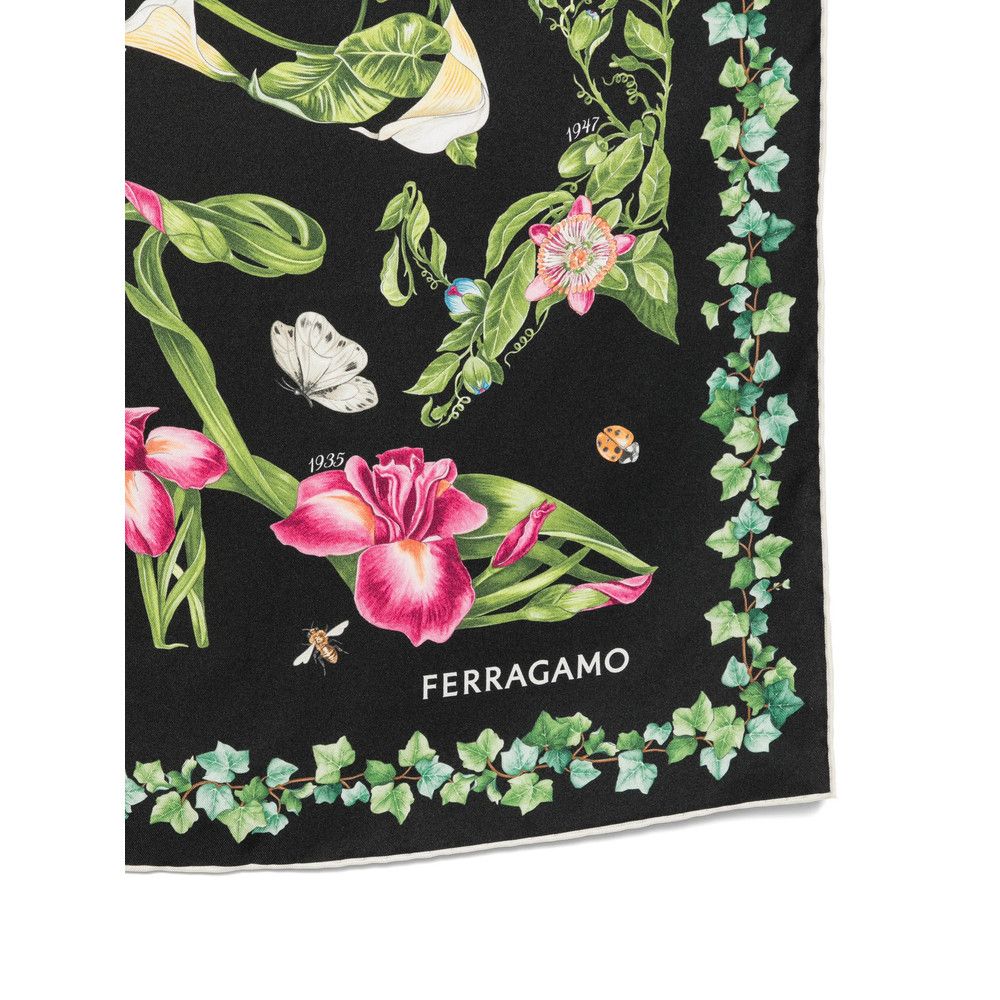 Salvatore Ferragamo Ferragamo BLACK Scarves Size ONE SIZE - 2 Thumbnail