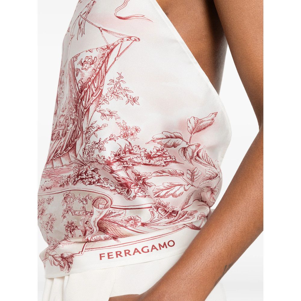 Salvatore Ferragamo Ferragamo WHITE Tops - Blouses Size M / US 6-8 / IT 42-44 - 3 Thumbnail