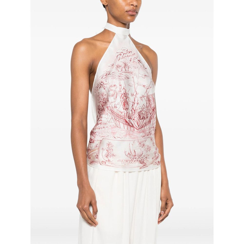 Salvatore Ferragamo Ferragamo WHITE Tops - Blouses Size M / US 6-8 / IT 42-44 - 5 Thumbnail