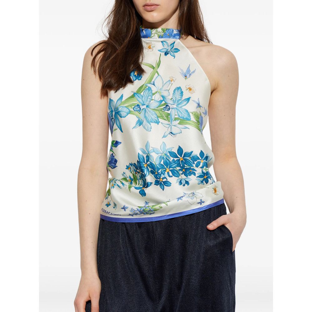 Salvatore Ferragamo Ferragamo WHITE Tops - Blouses Size M / US 6-8 / IT 42-44 - 3 Thumbnail