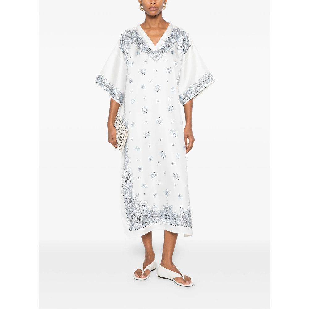 Salvatore Ferragamo Ferragamo WHITE Dresses - Day Dresses Size M / US 6-8 / IT 42-44 - 2 Thumbnail
