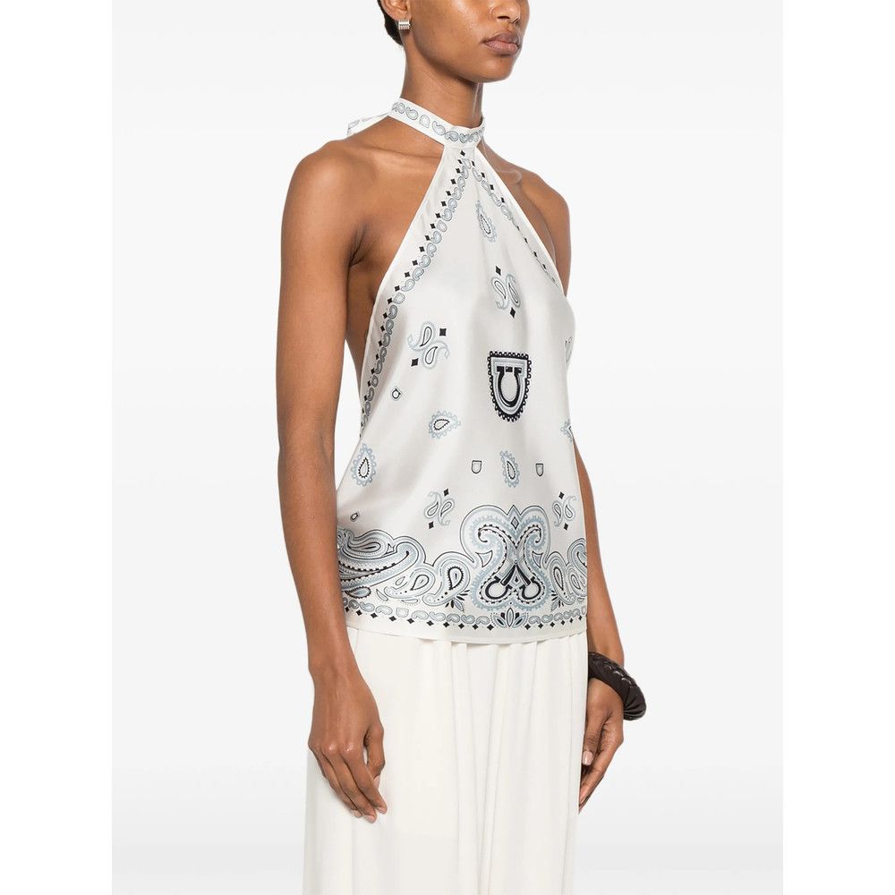 Salvatore Ferragamo Ferragamo WHITE Tops - Vests & Tank Tops Size M / US 6-8 / IT 42-44 - 5 Thumbnail